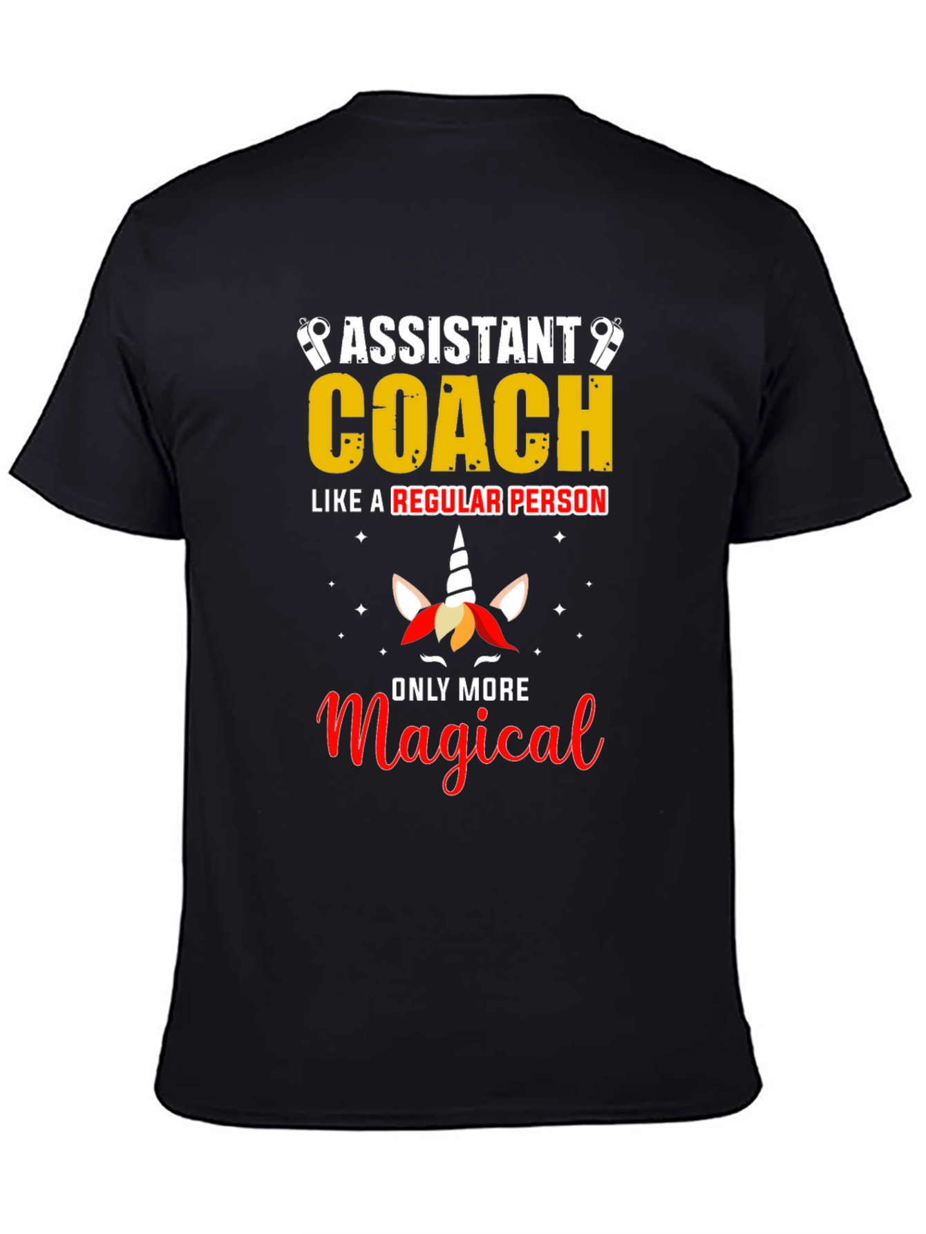 Assistant Coach Unicorn Graphic T-Shirt