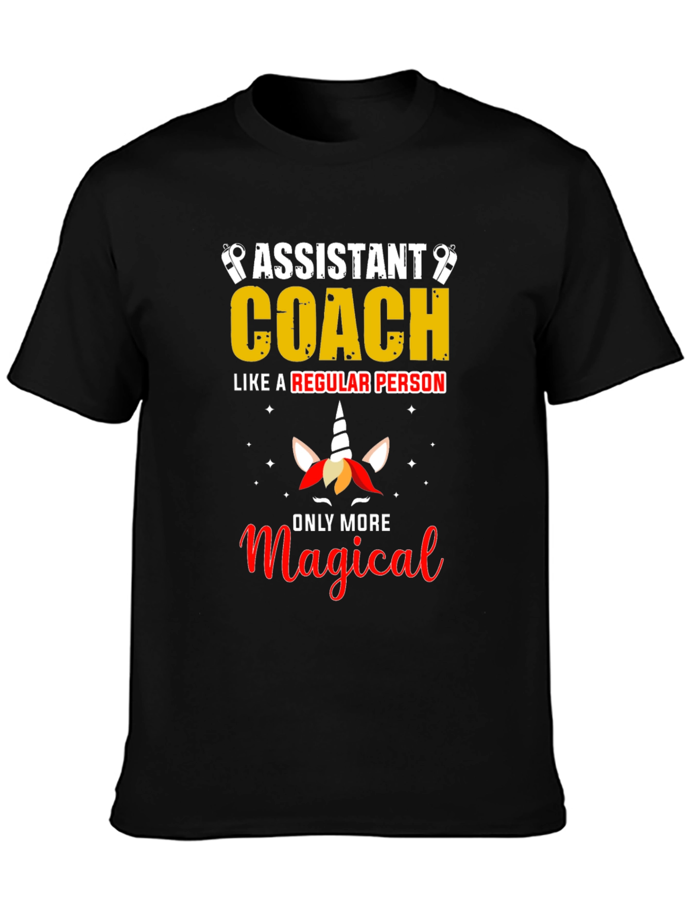 Assistant Coach Unicorn Graphic T-Shirt