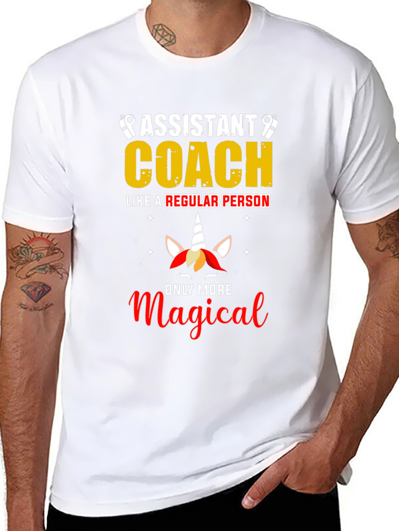 Assistant Coach Unicorn Graphic T-Shirt