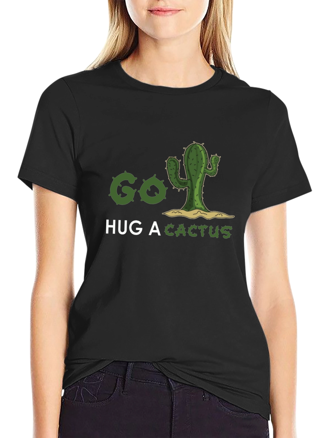 Go Hug A Cactus T-Shirt - Funny Graphic Tee