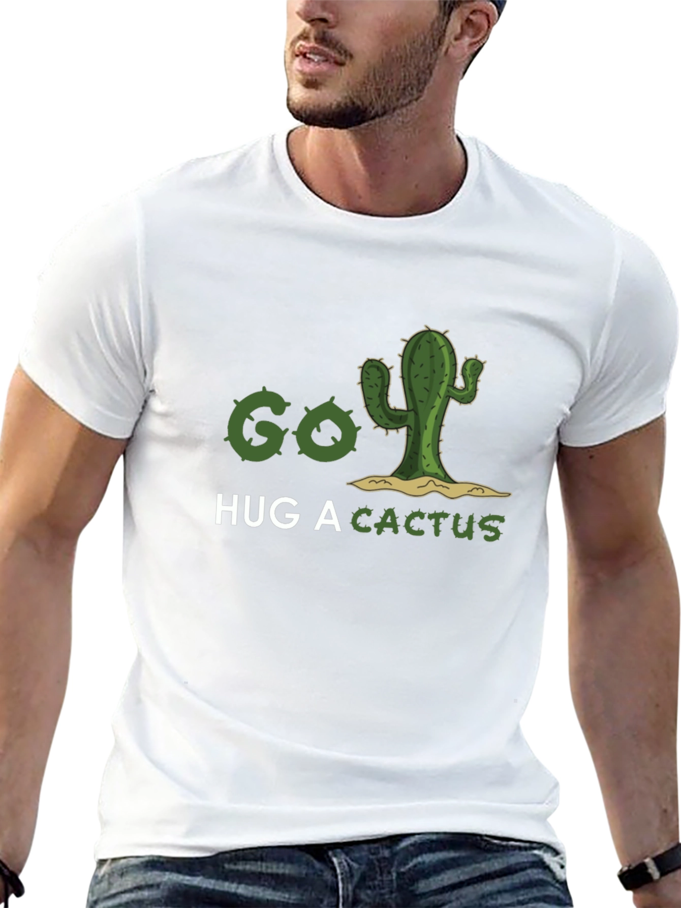 Go Hug A Cactus T-Shirt - Funny Graphic Tee