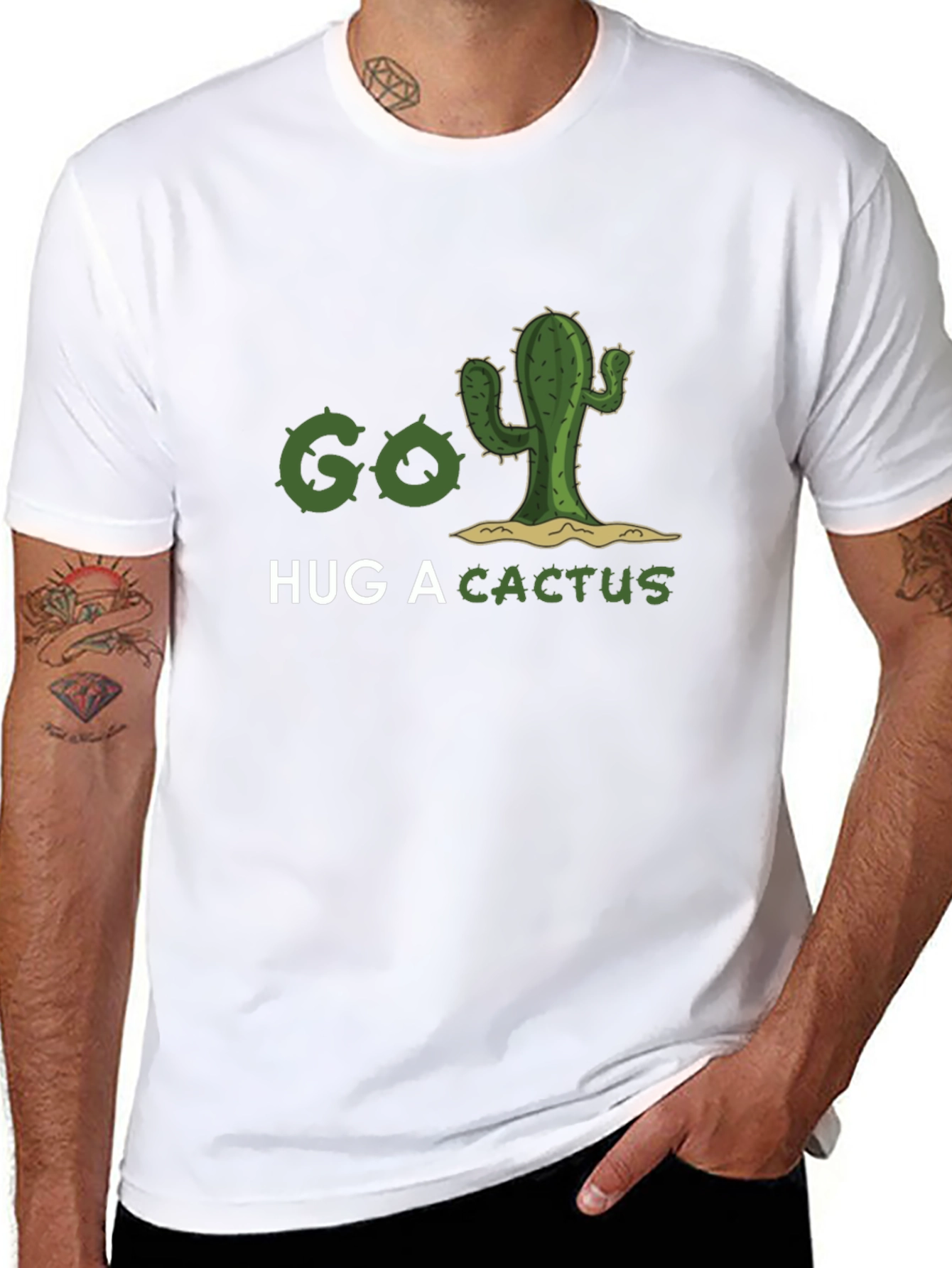Go Hug A Cactus T-Shirt - Funny Graphic Tee