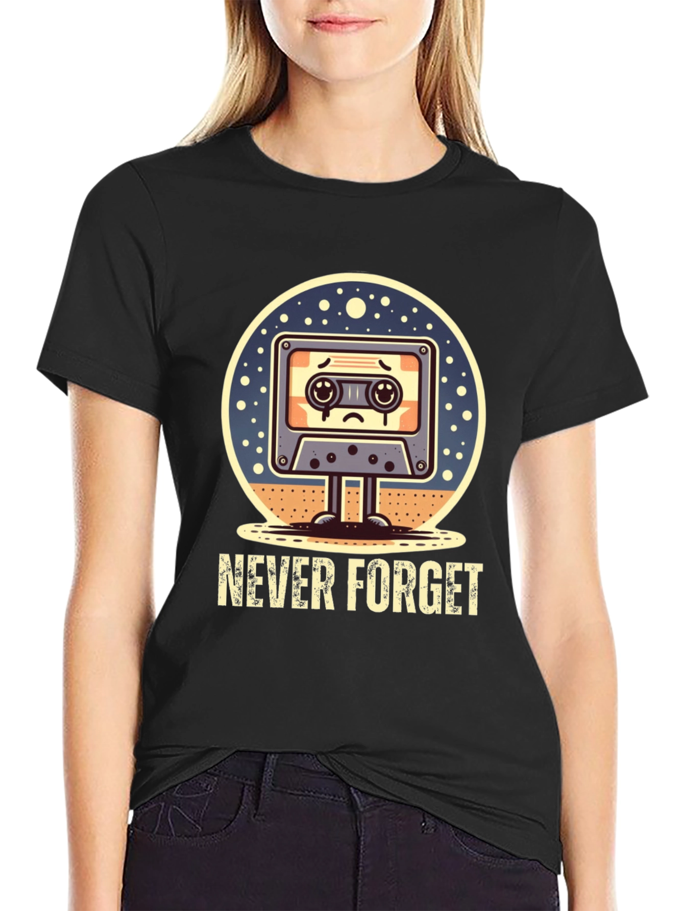 Never Forget Retro Cassette Tape T-Shirt