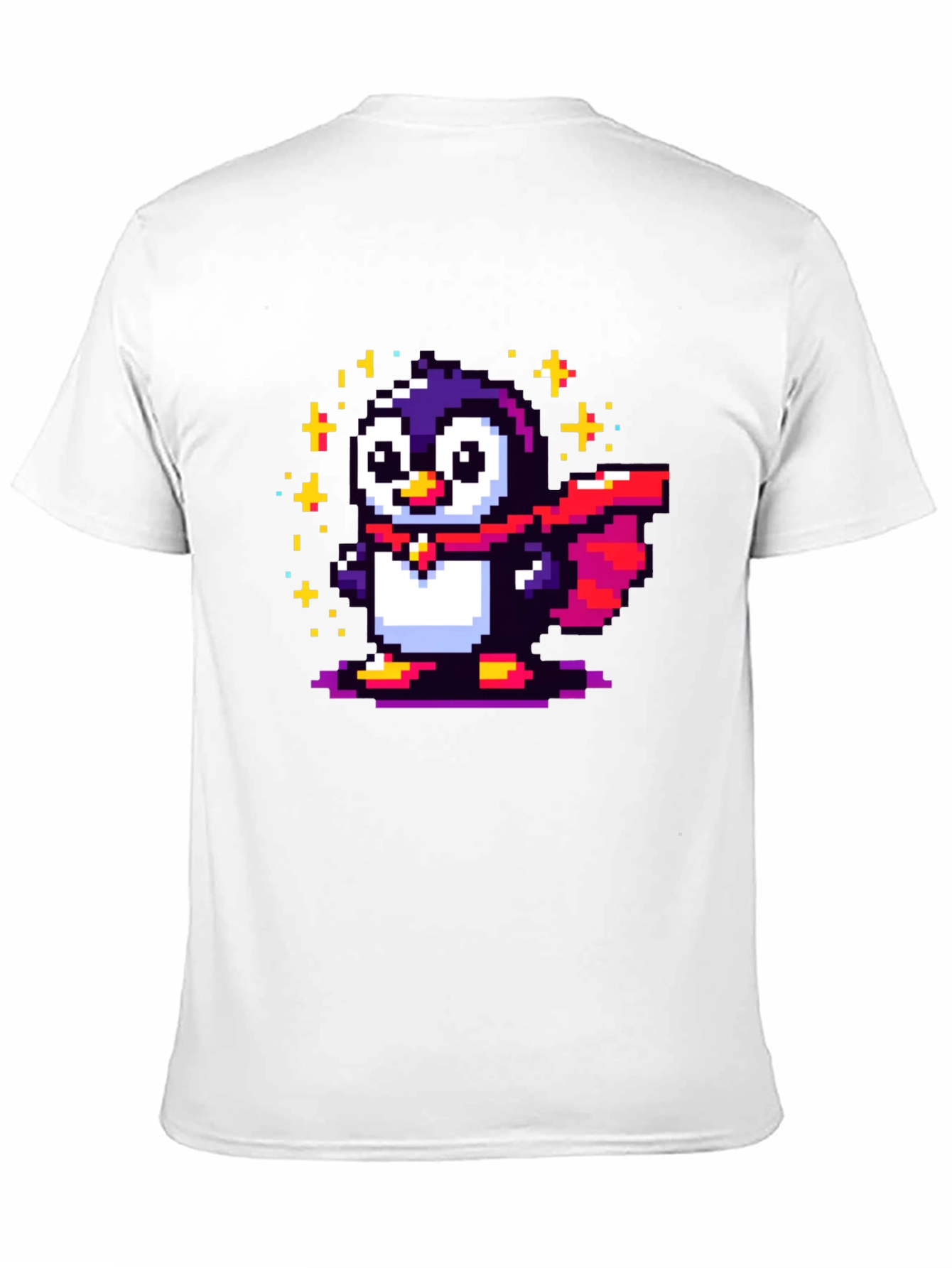 Pixel Penguin Superhero T-Shirt