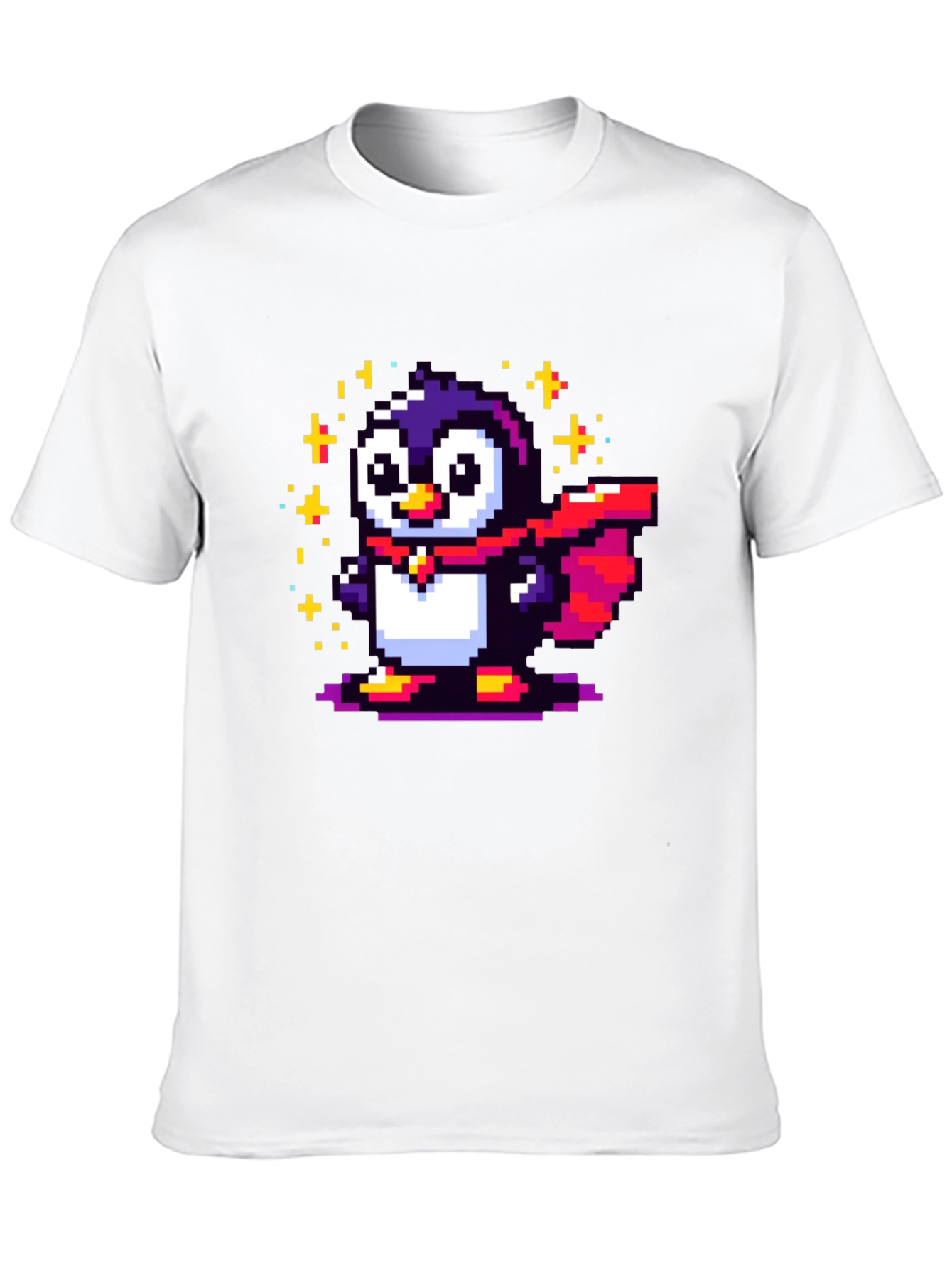 Pixel Penguin Superhero T-Shirt