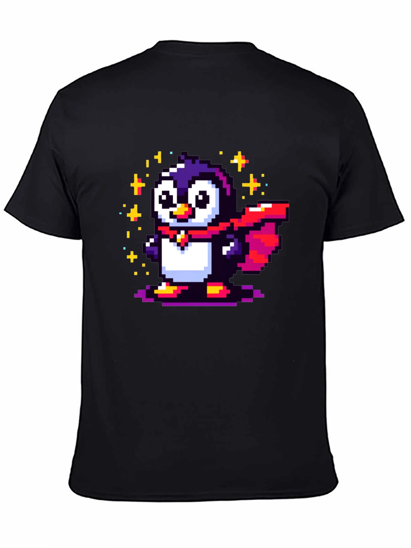 Pixel Penguin Superhero T-Shirt