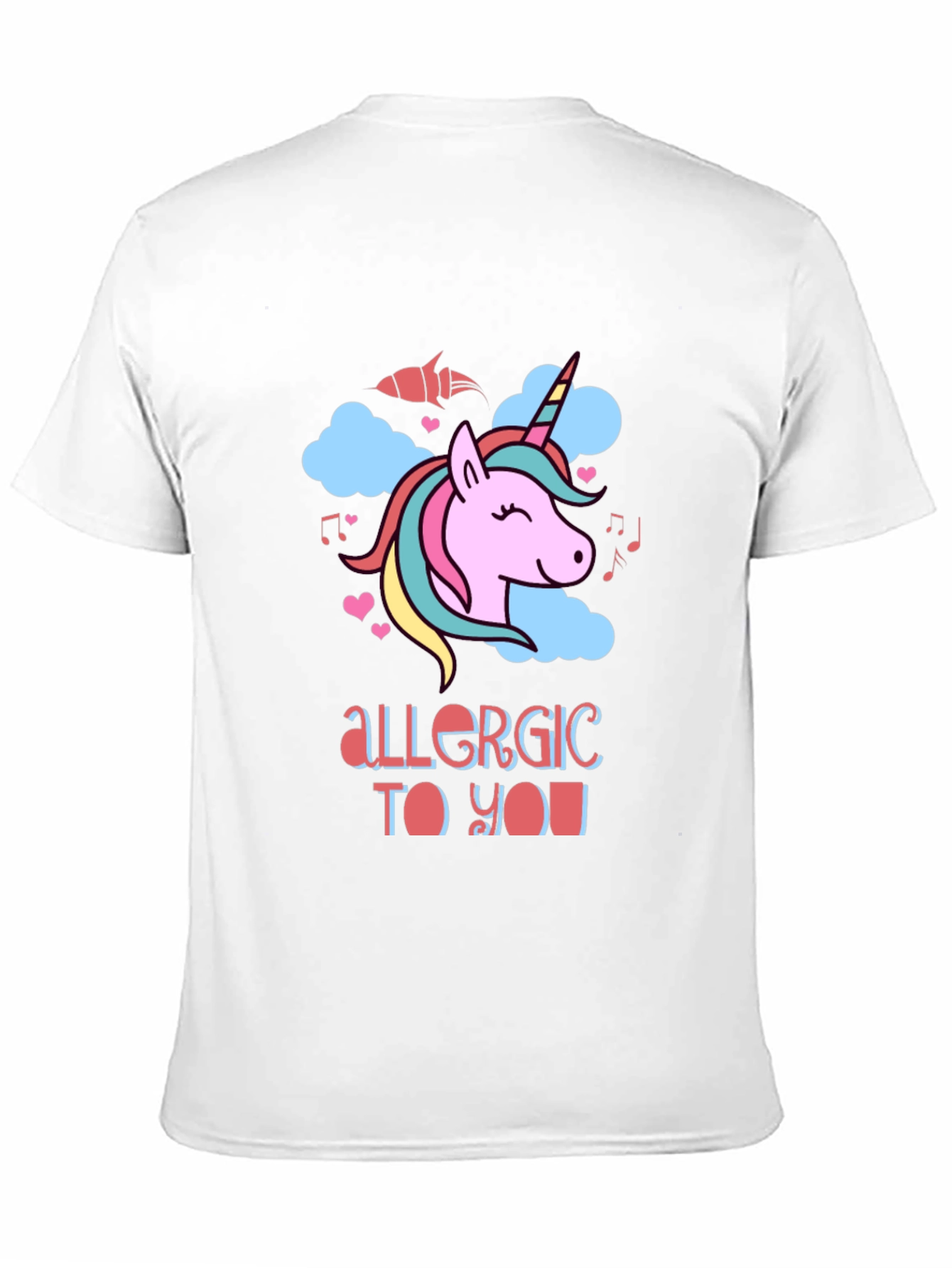 Unicorn Allergic To You Black T-Shirt