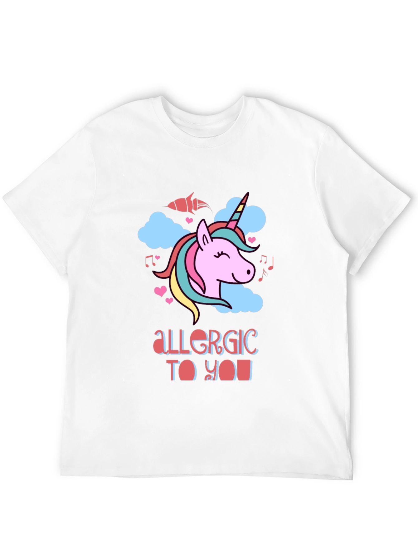 Unicorn Allergic To You Black T-Shirt