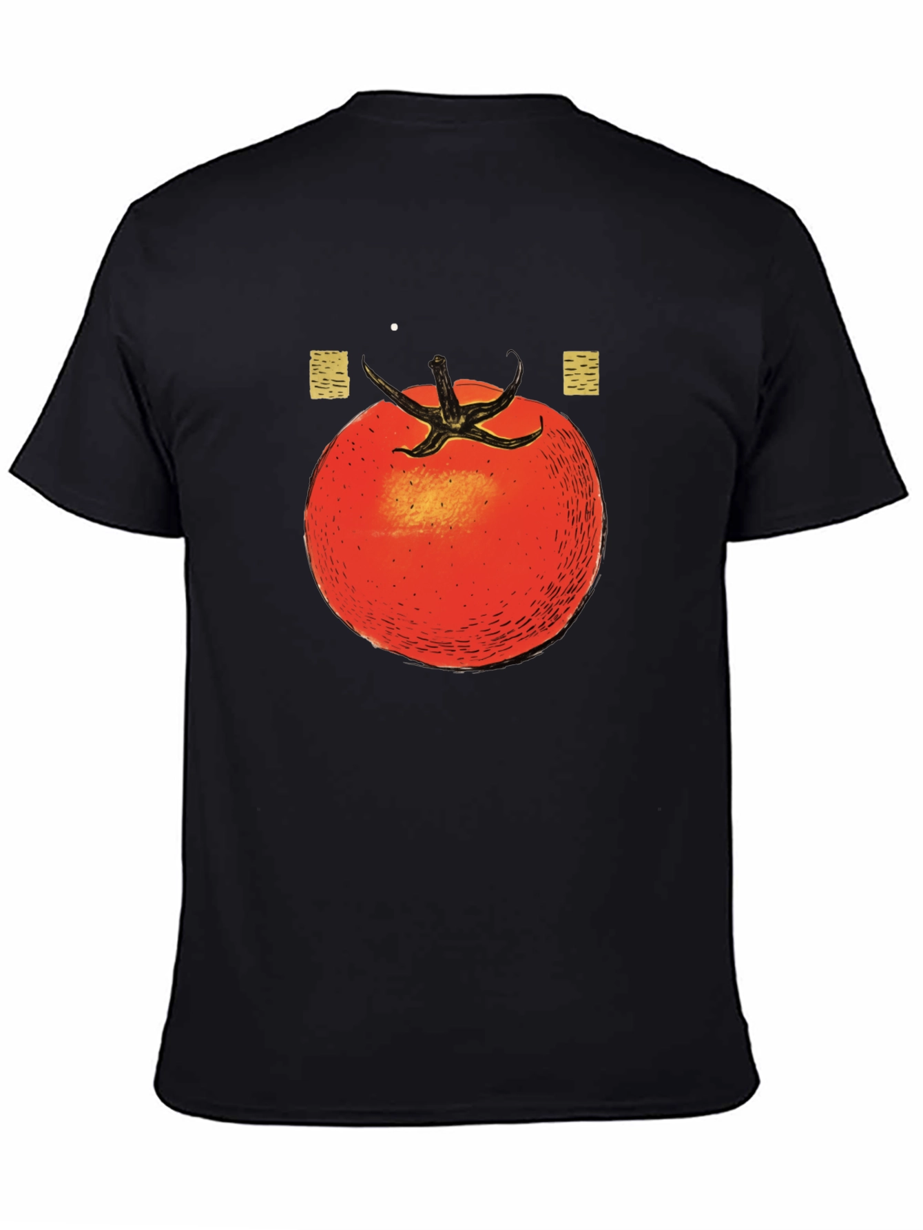 Tomato Graphic Print Black T-Shirt