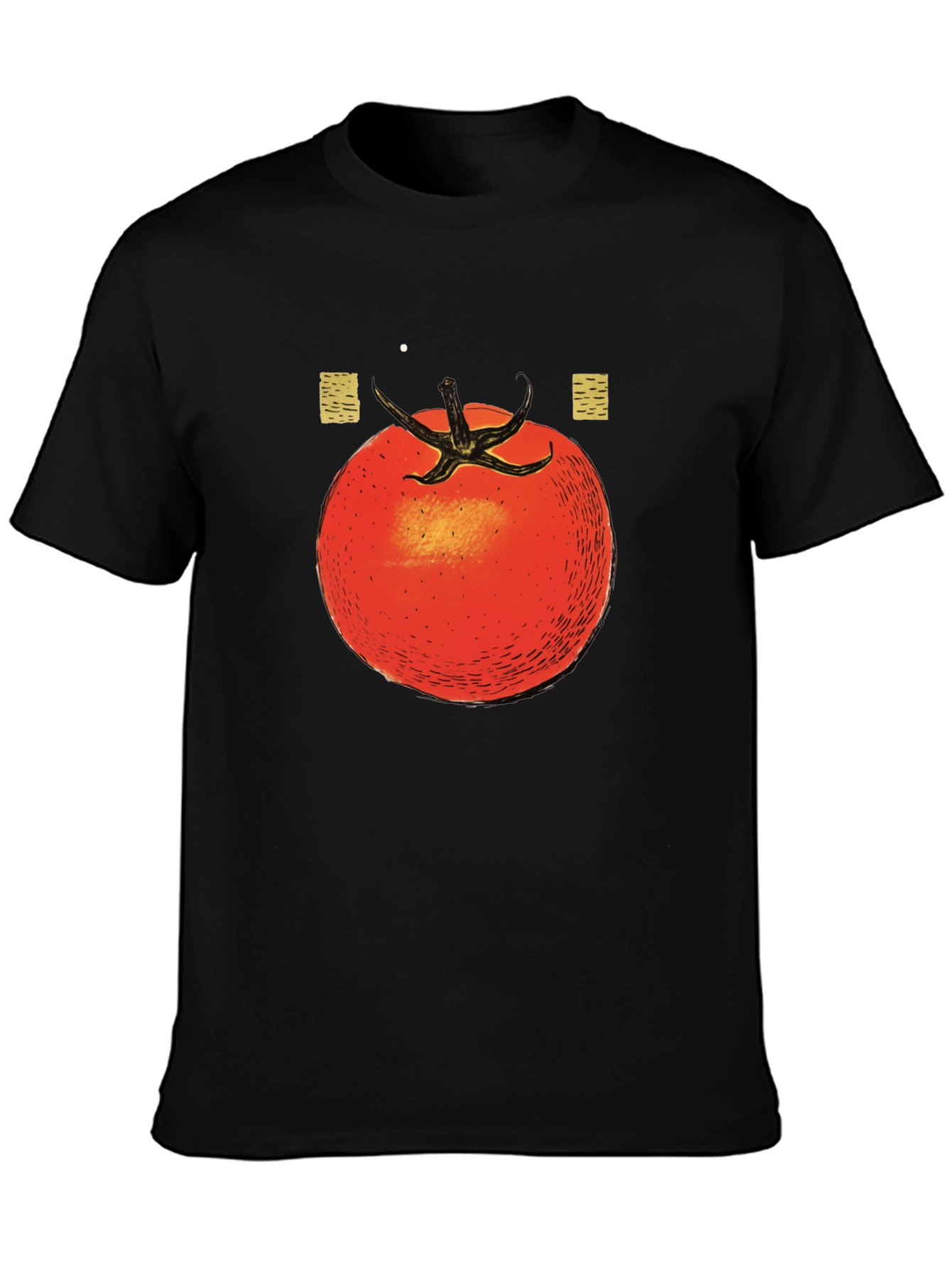 Tomato Graphic Print Black T-Shirt