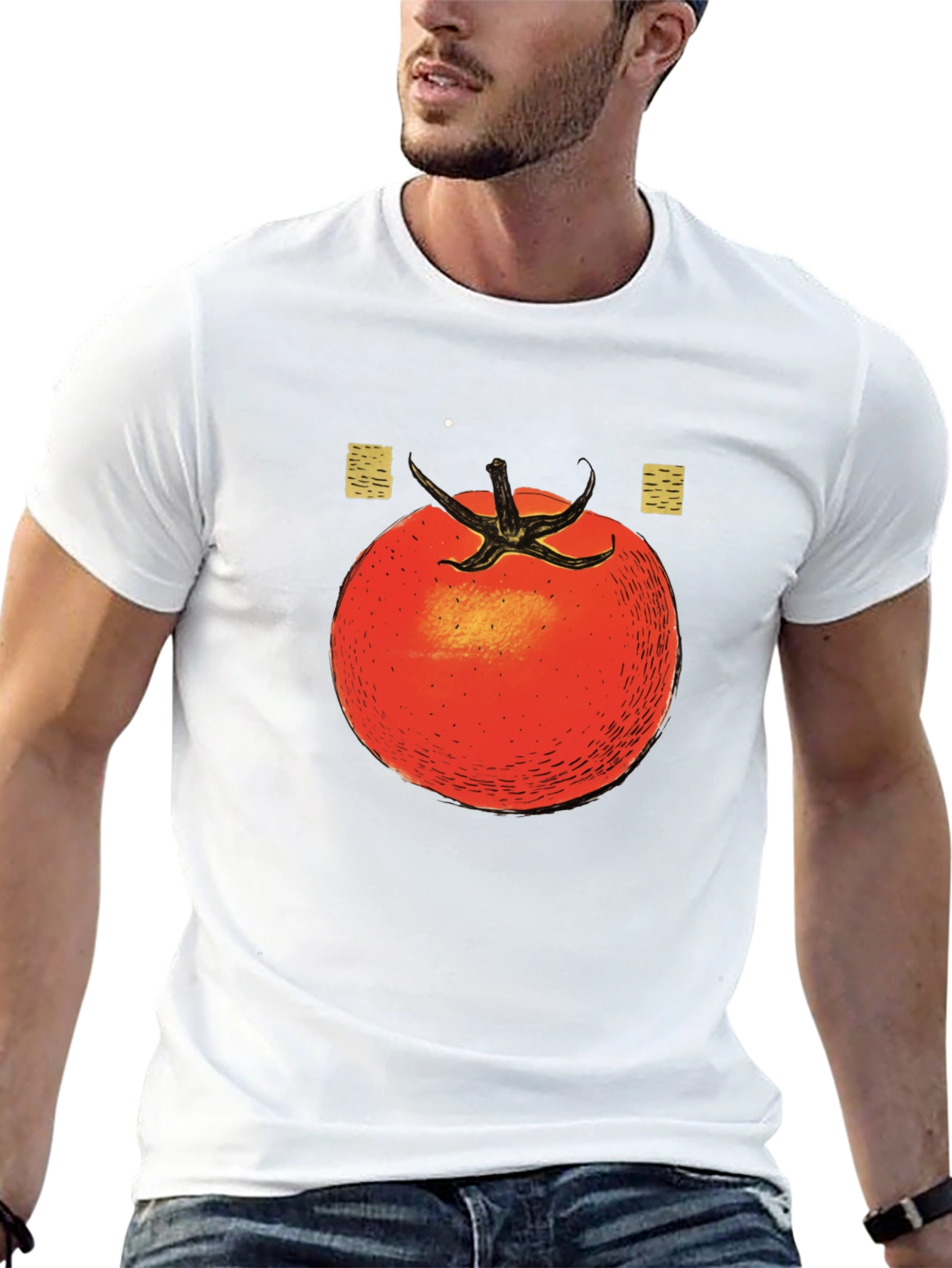 Tomato Graphic Print Black T-Shirt