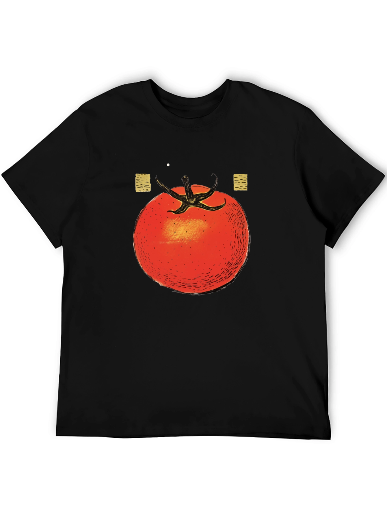 Tomato Graphic Print Black T-Shirt
