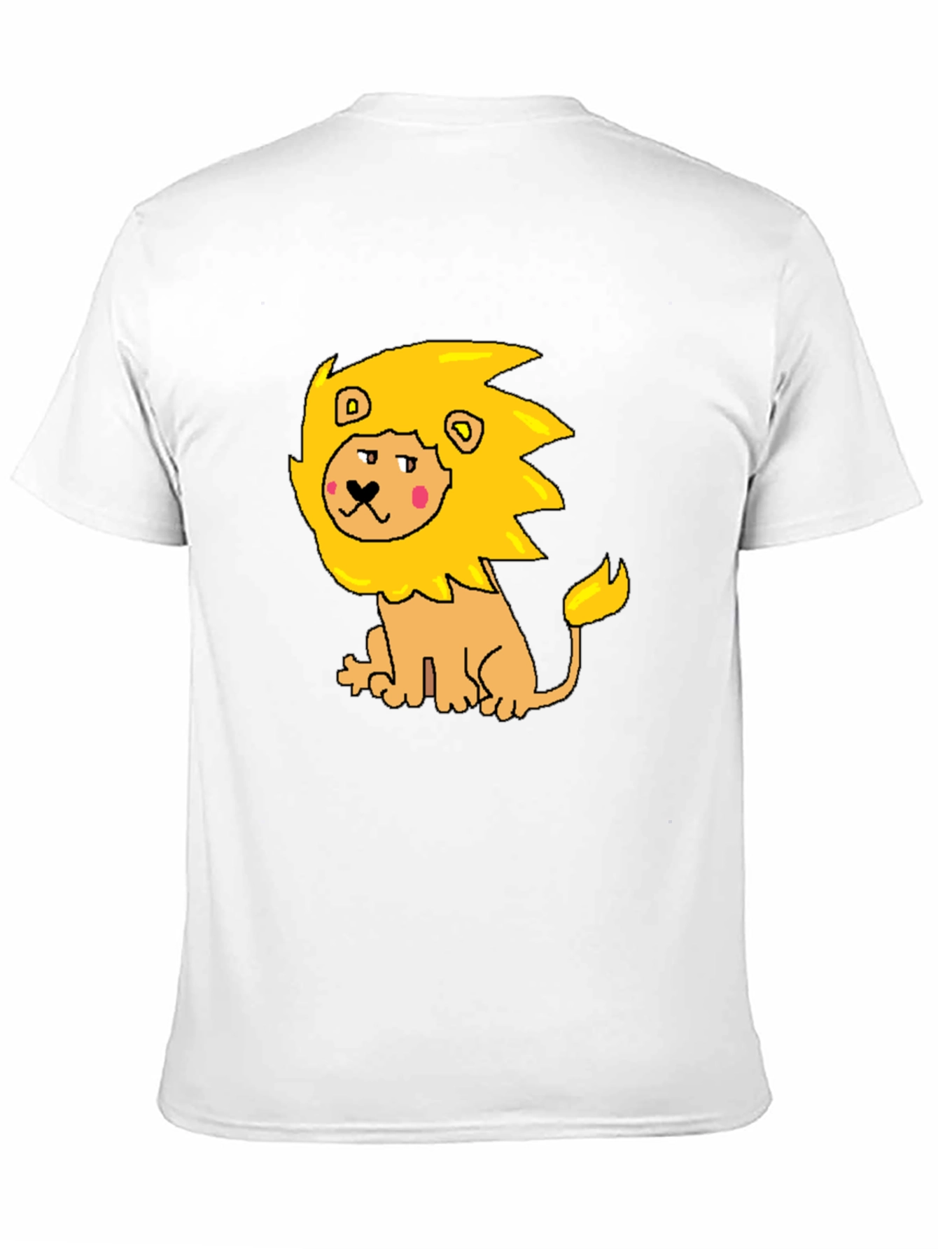 Cartoon Lion Graphic Tee - Mens Black T-Shirt