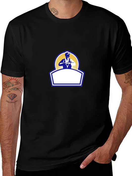 Black Graphic Tee - Electrician Design