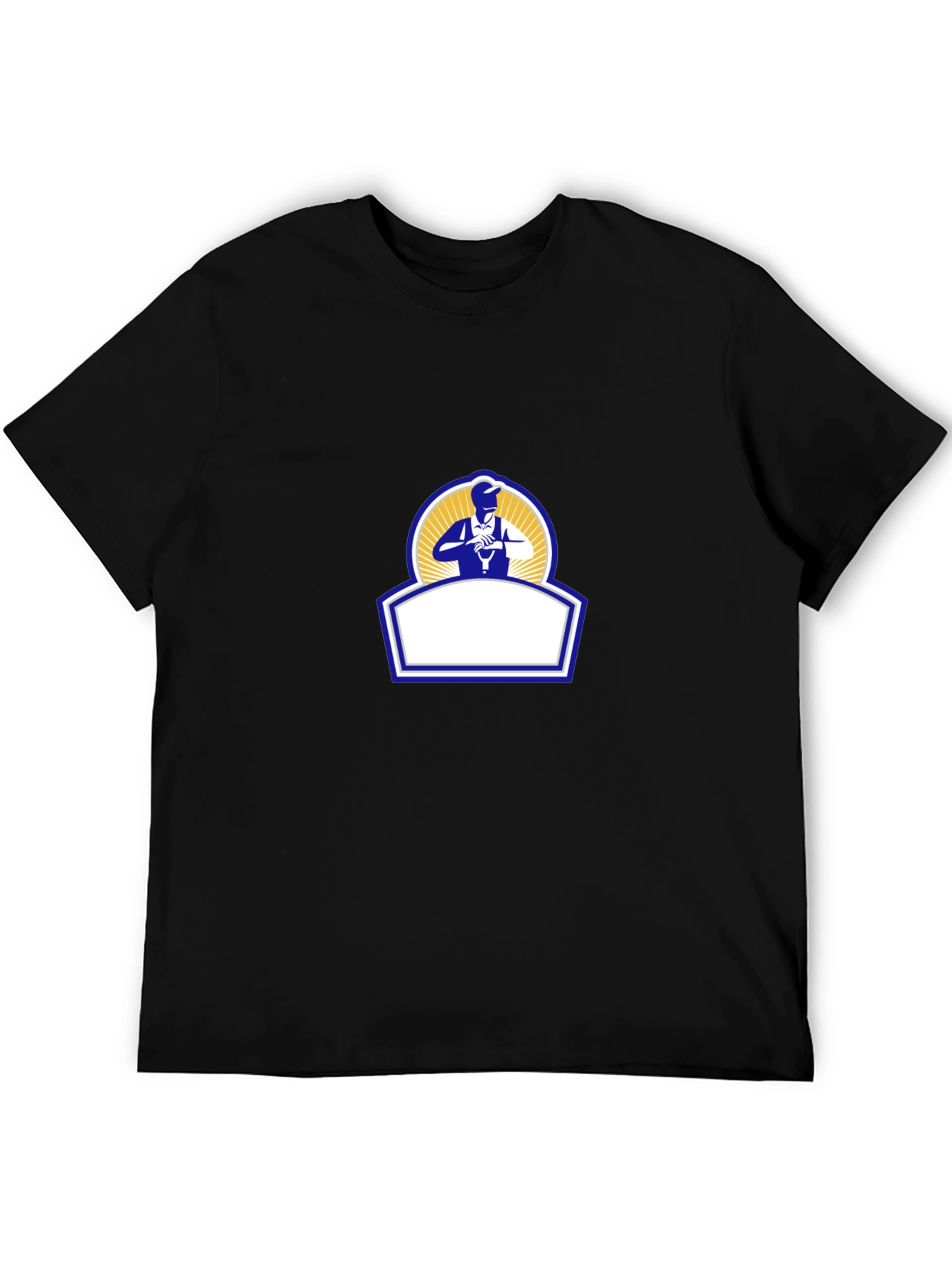 Black Graphic Tee - Electrician Design