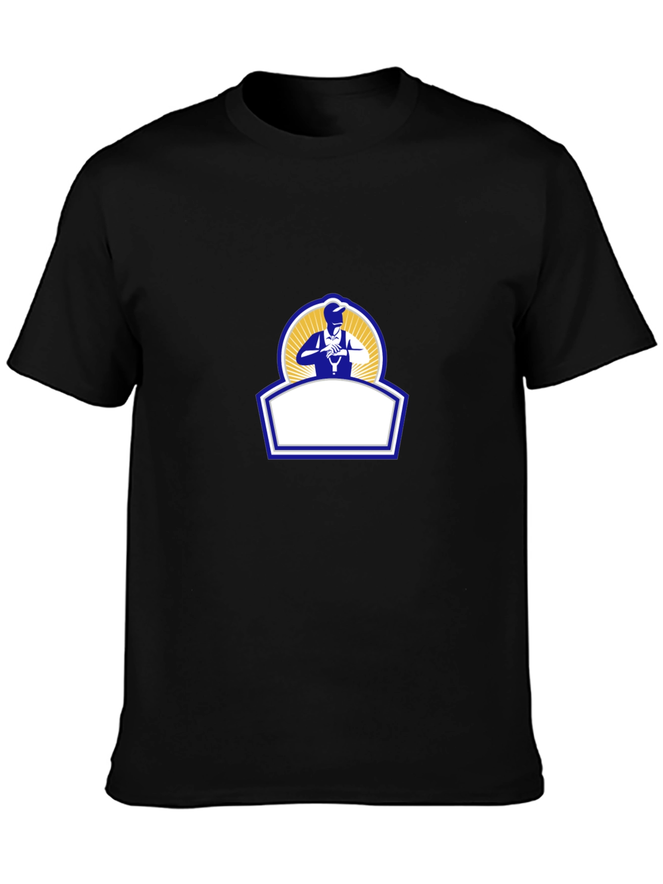 Black Graphic Tee - Electrician Design