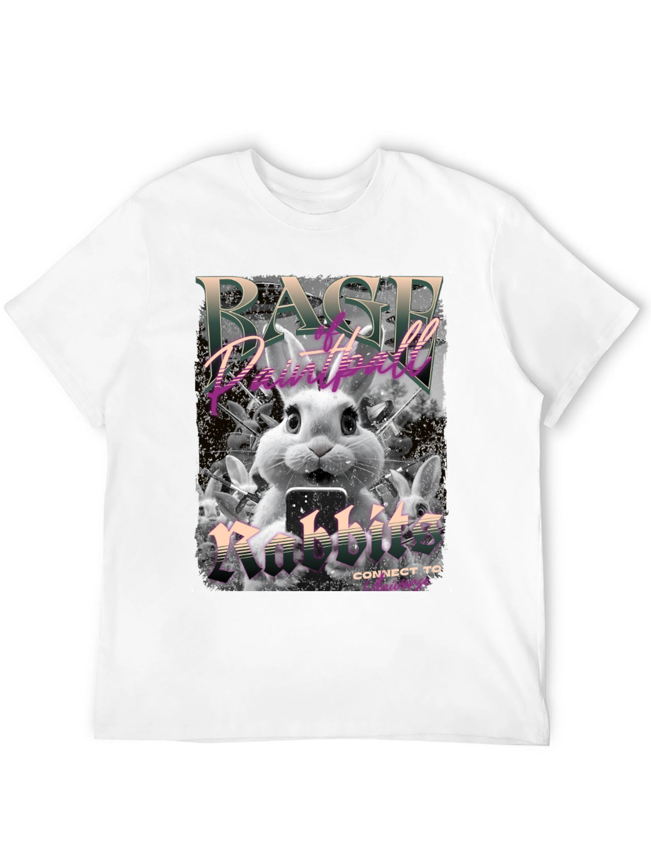 Rage Paintball Rabbit T-Shirt - Funny Bunny Design