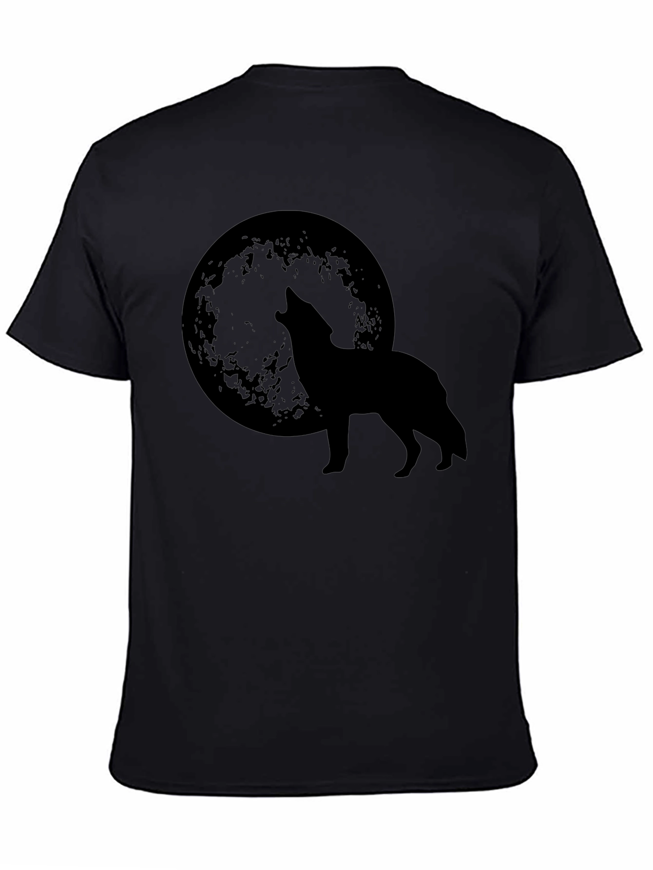 Wolf Howling at Moon Graphic T-Shirt