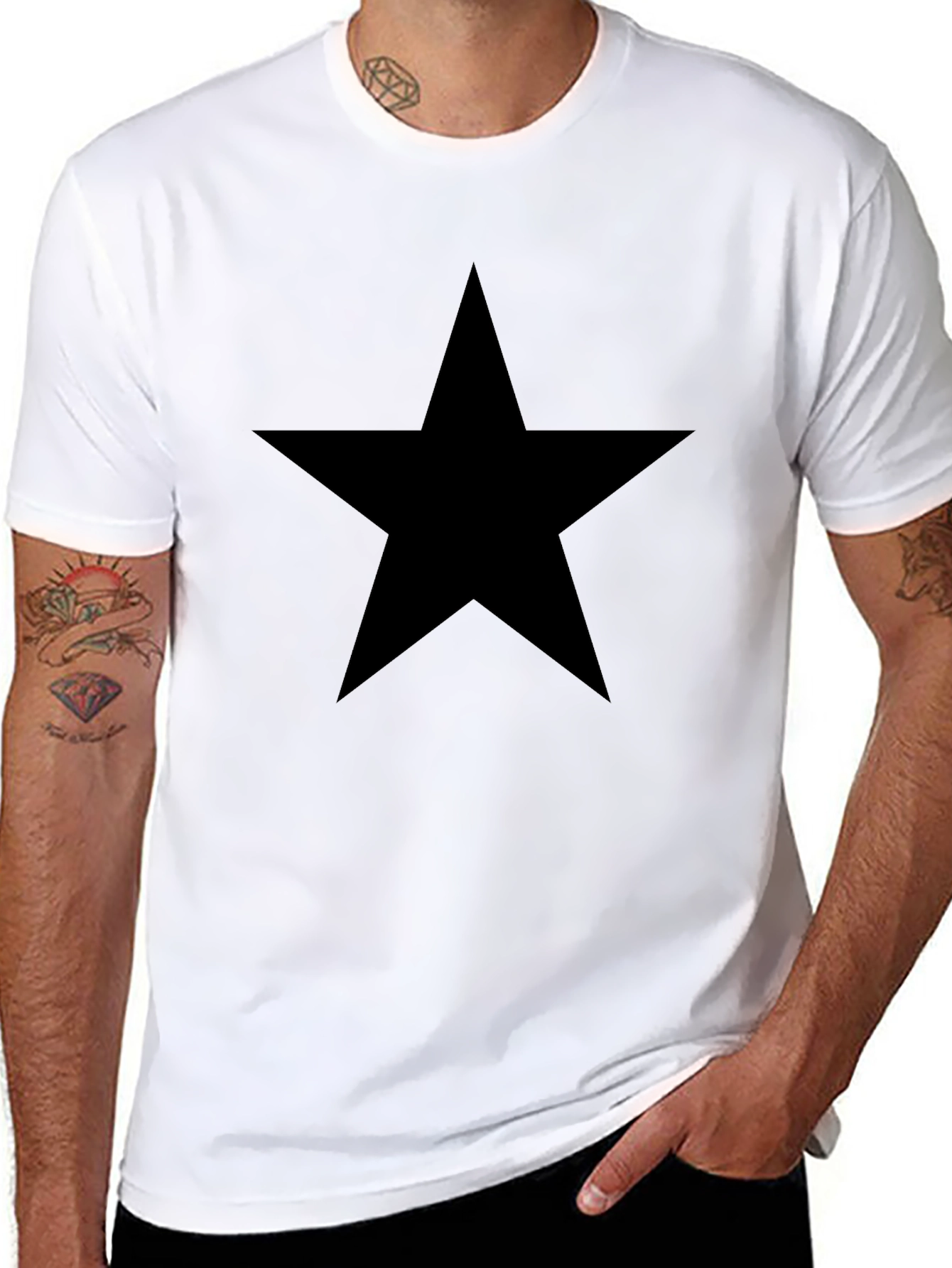 Black Star Graphic Tee - Modern Style