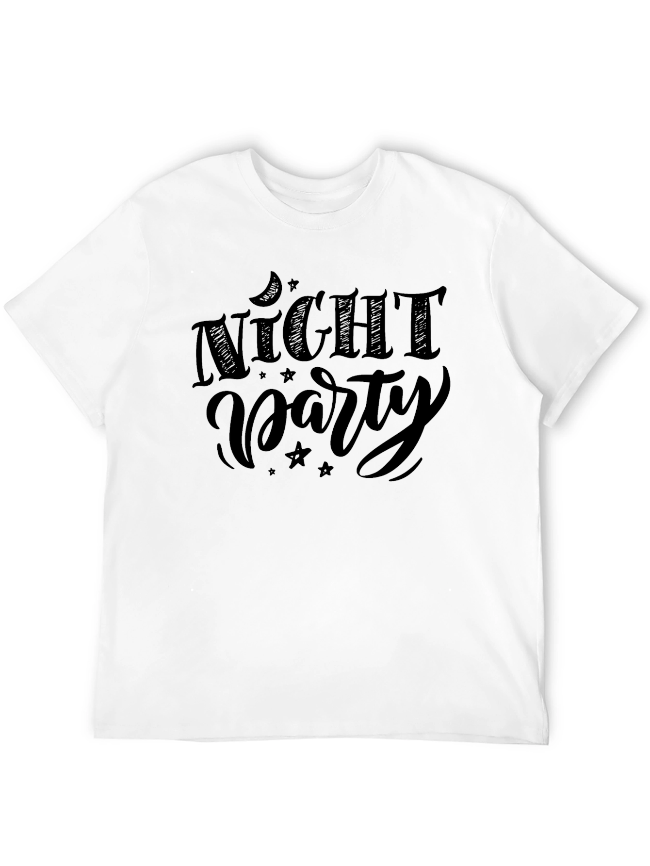 Night Party Graphic Tee - Stylish Black T-Shirt