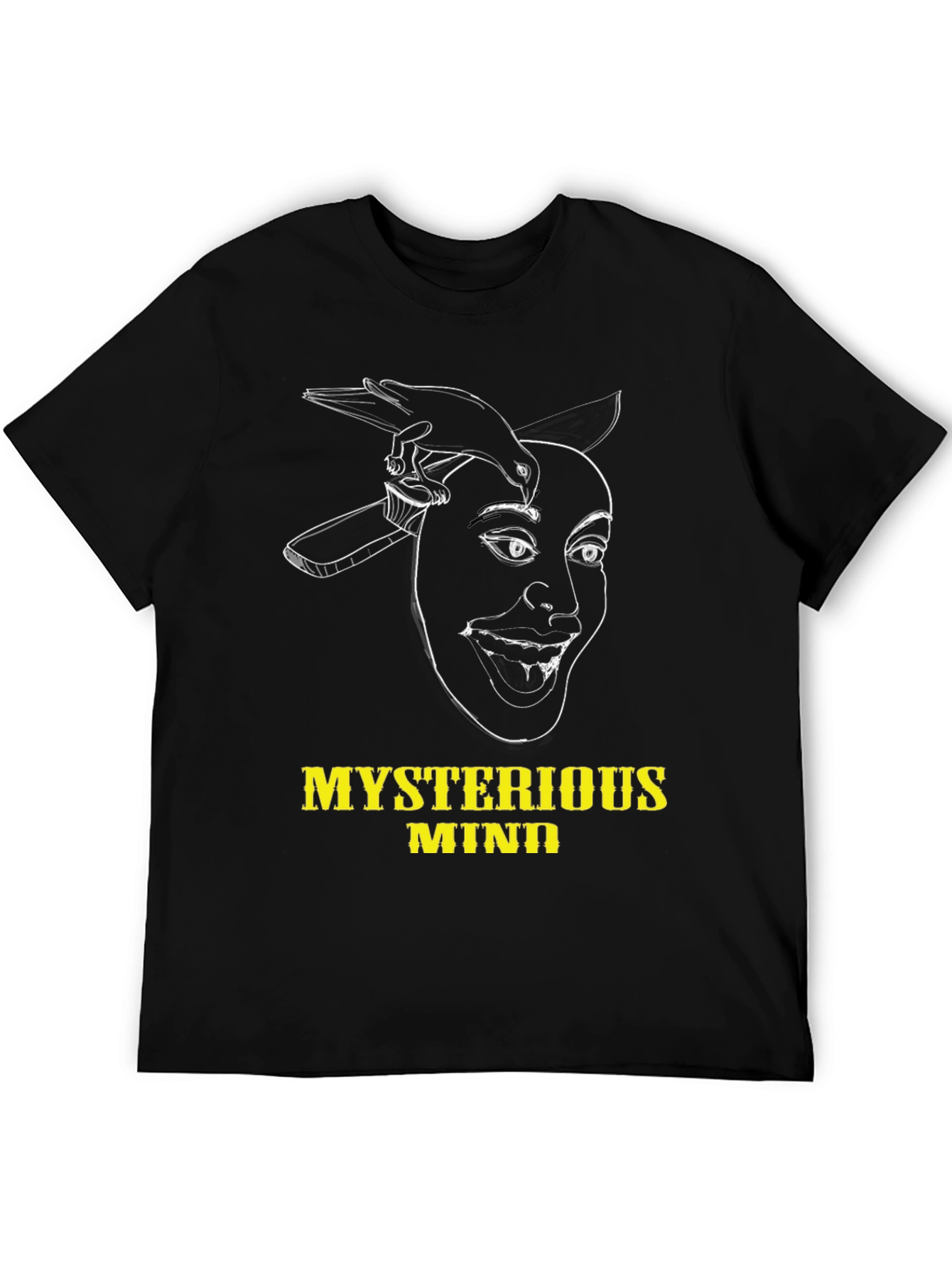 Mysterious Mind Black Graphic Tee