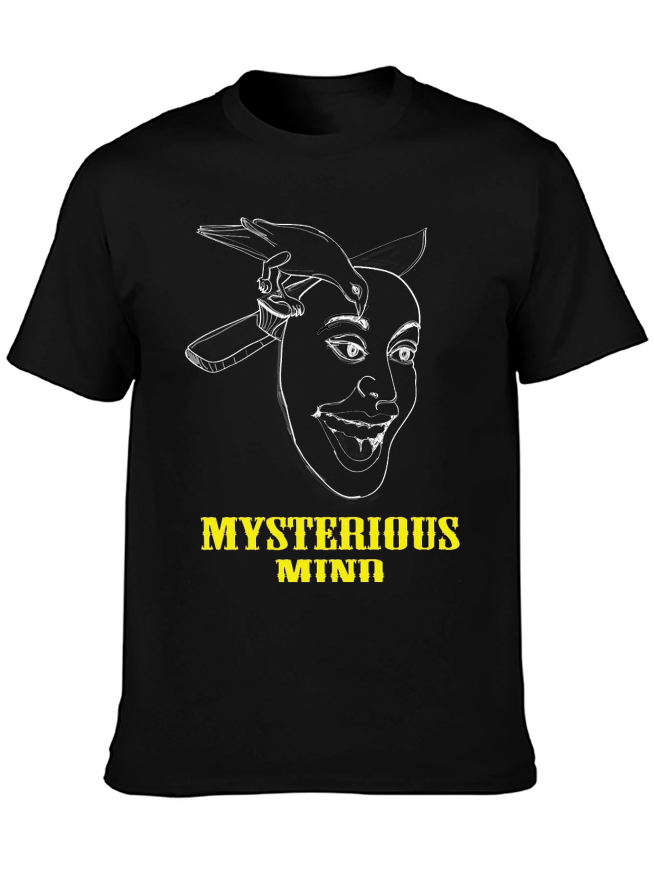Mysterious Mind Black Graphic Tee