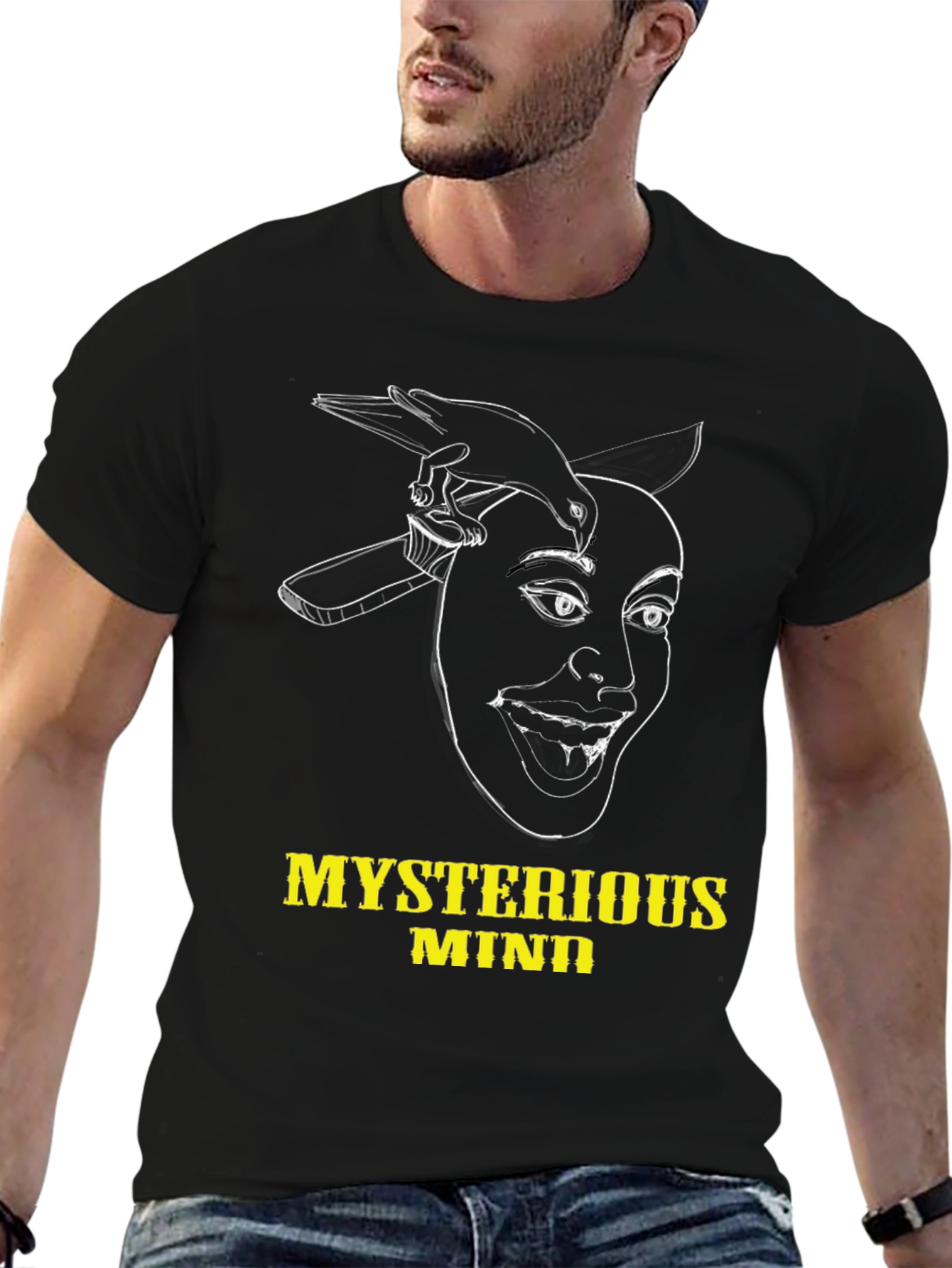 Mysterious Mind Black Graphic Tee
