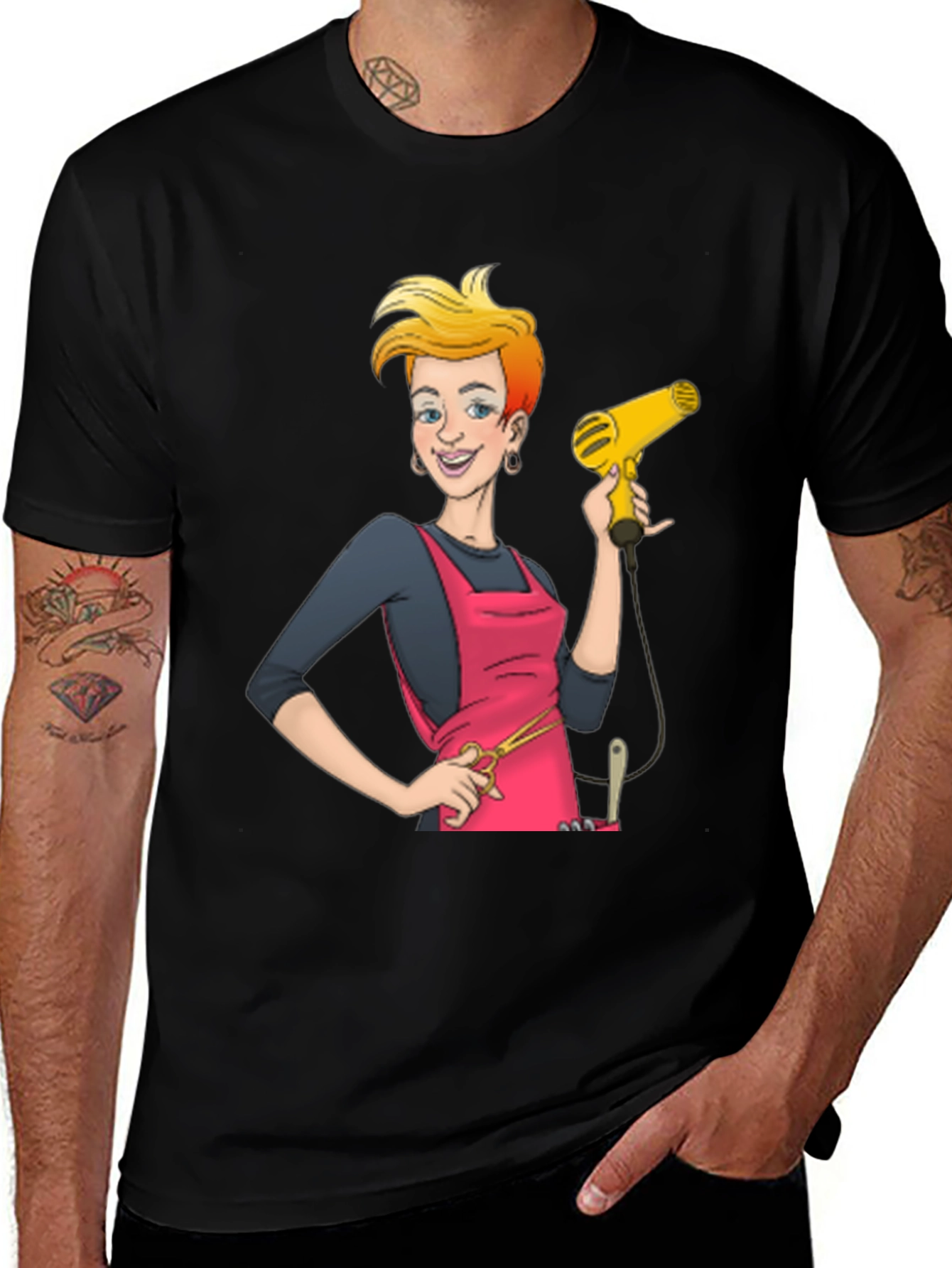 Hairdresser Cartoon T-Shirt