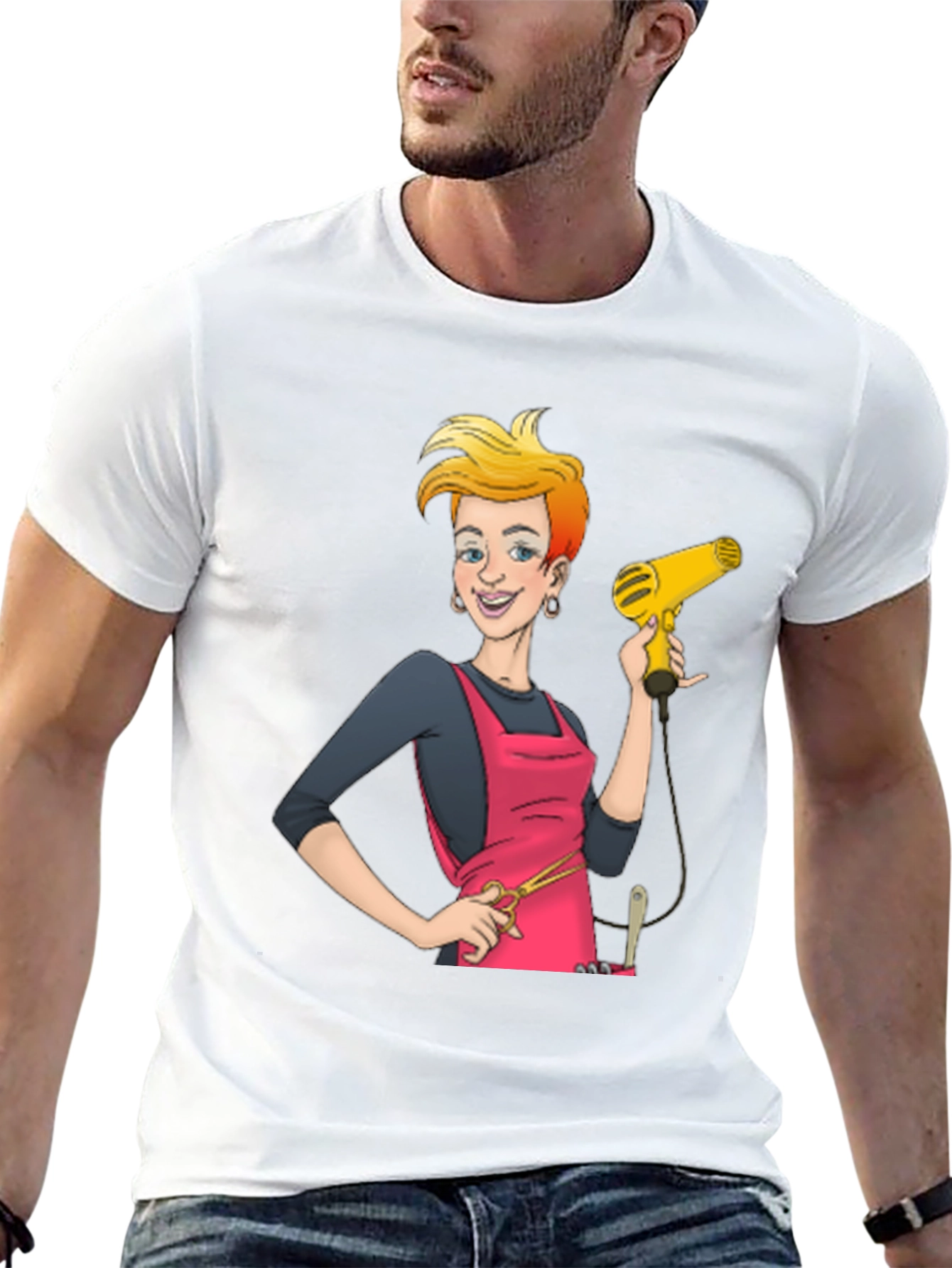 Hairdresser Cartoon T-Shirt