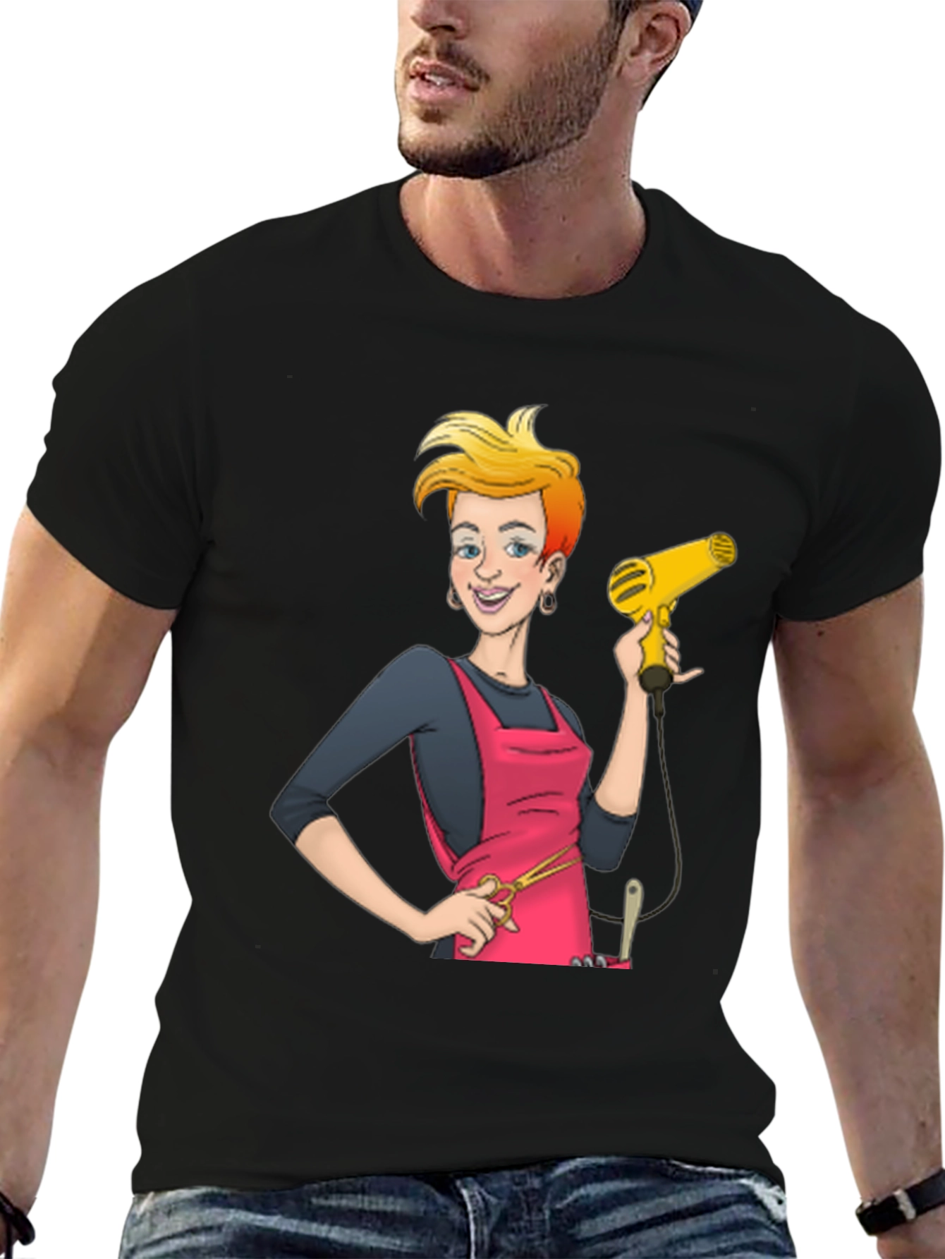 Hairdresser Cartoon T-Shirt