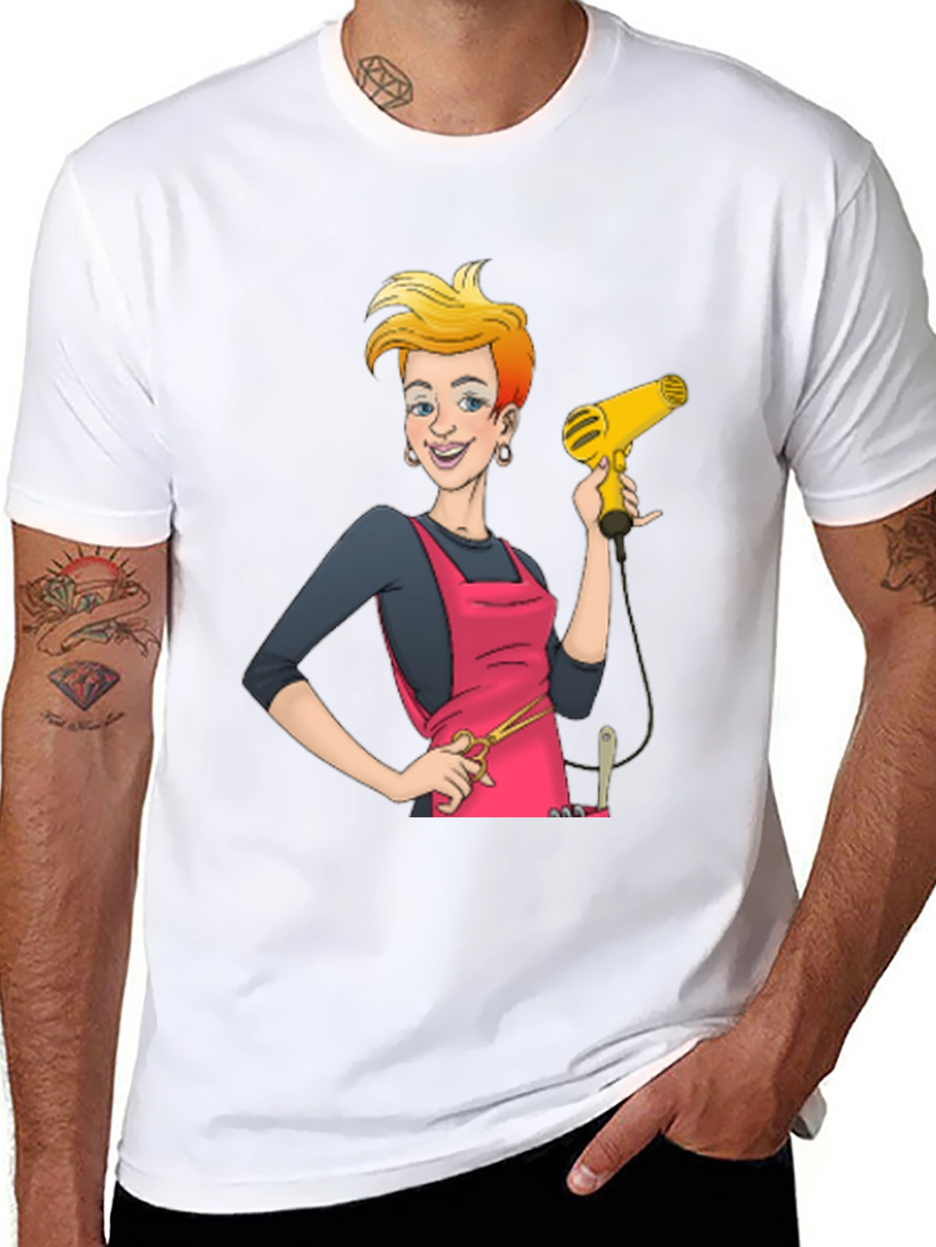 Hairdresser Cartoon T-Shirt