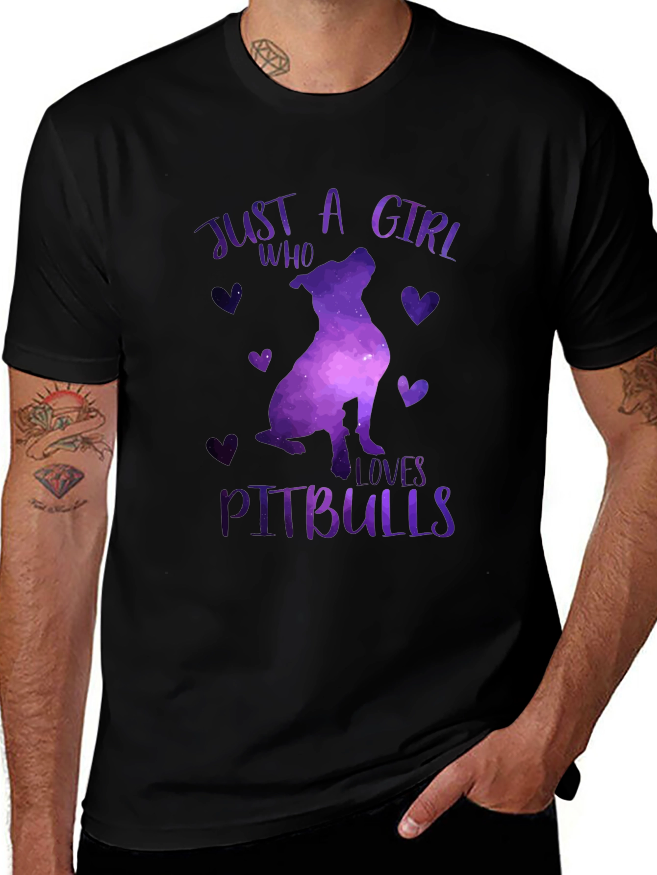 Just A Girl Who Loves Pitbulls T-Shirt
