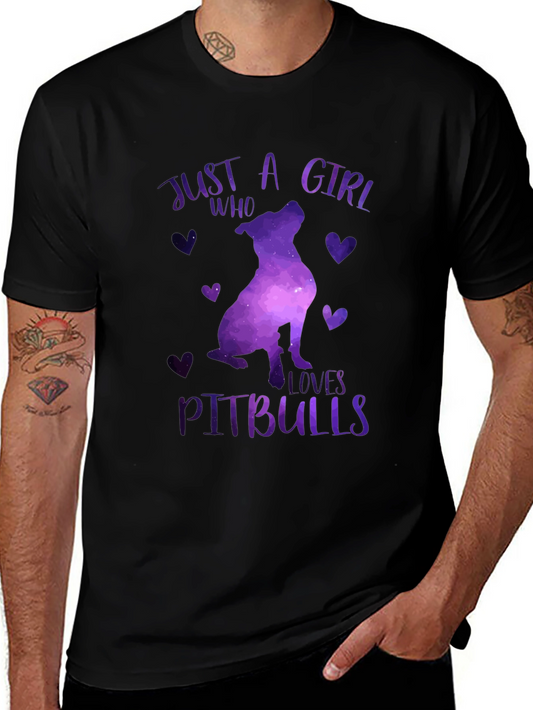 Just A Girl Who Loves Pitbulls T-Shirt