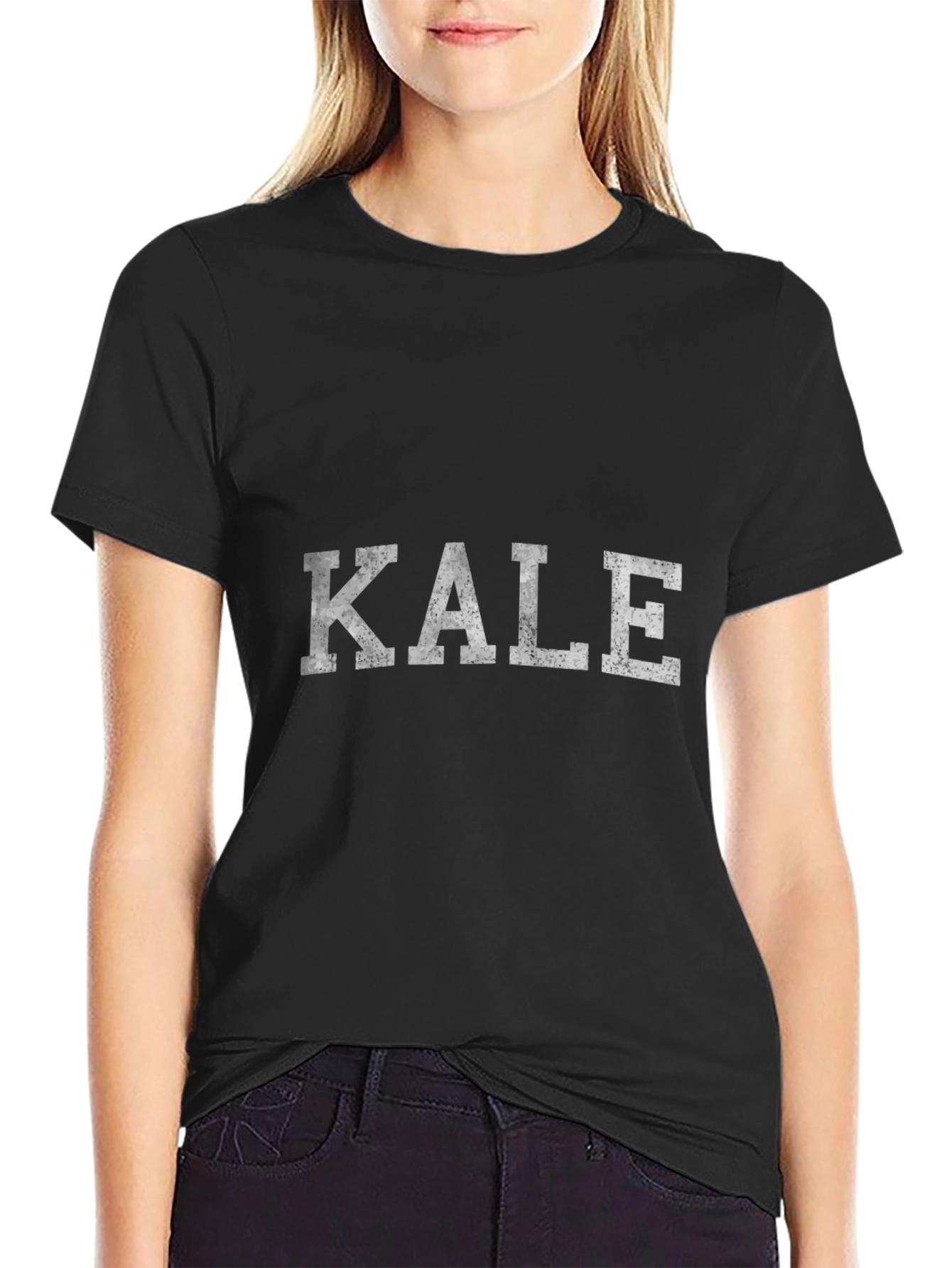 Kale Graphic Tee - Black Cotton Blend