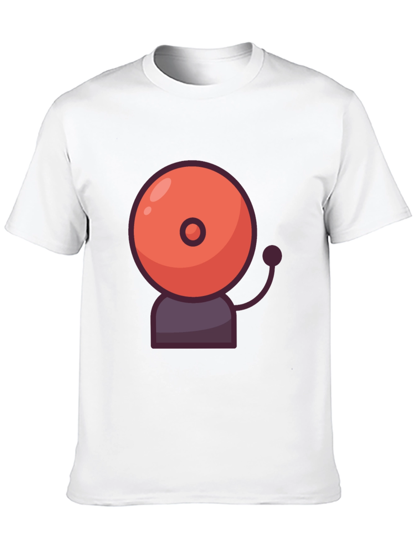 Ringing School Bell Graphic Tee - Black Cotton T-Shirt