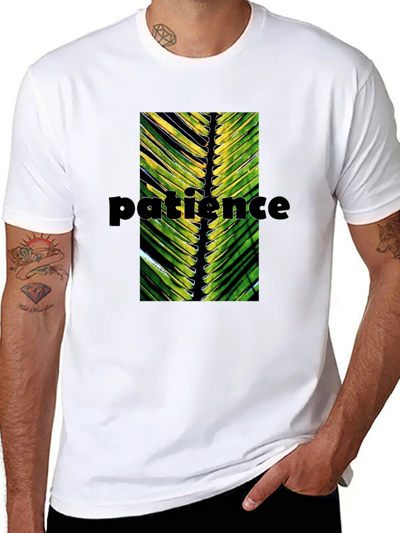 Patience Palm Leaf Graphic T-Shirt