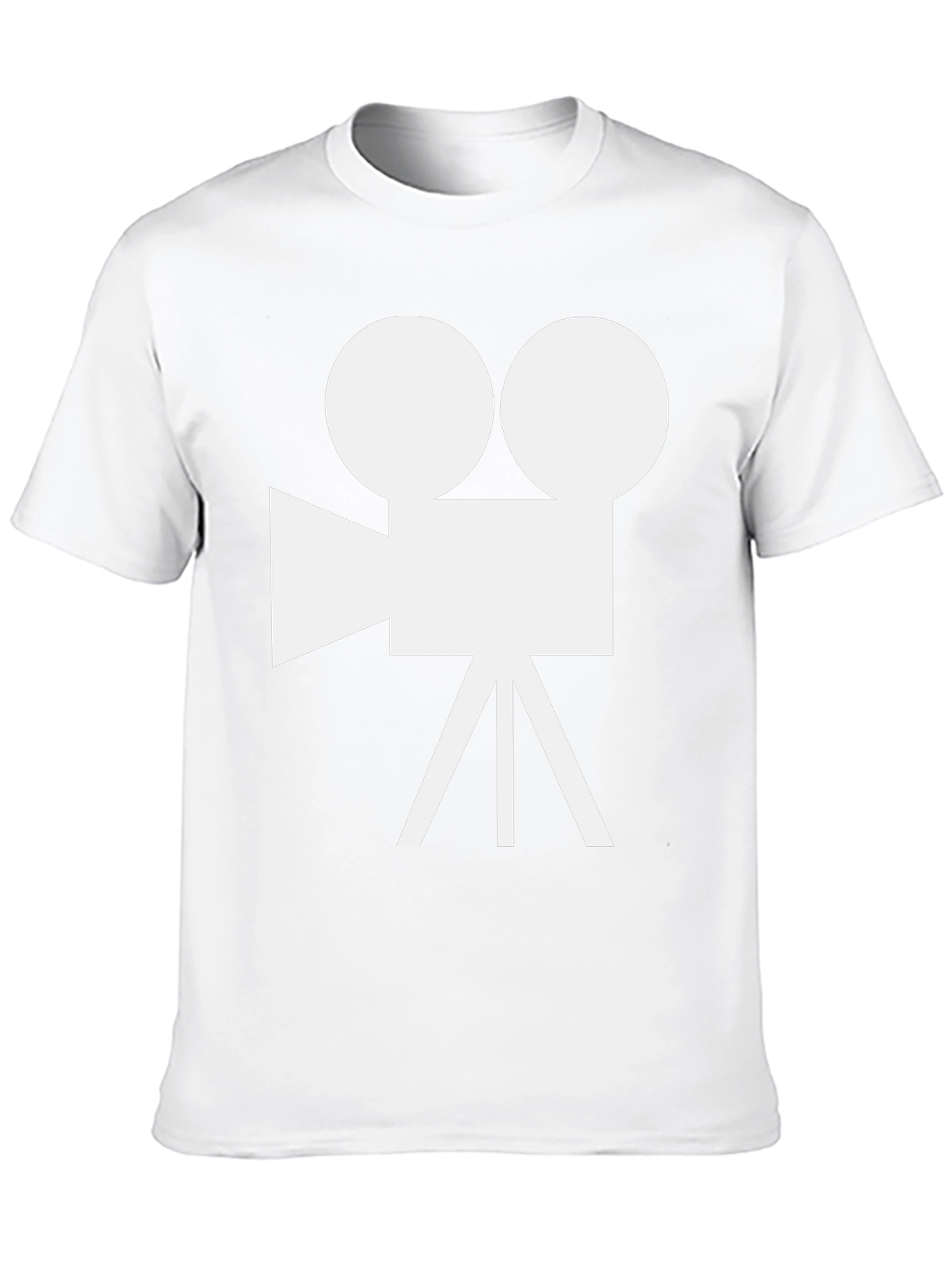 Retro Camera Graphic Tee - Black Cotton Shirt