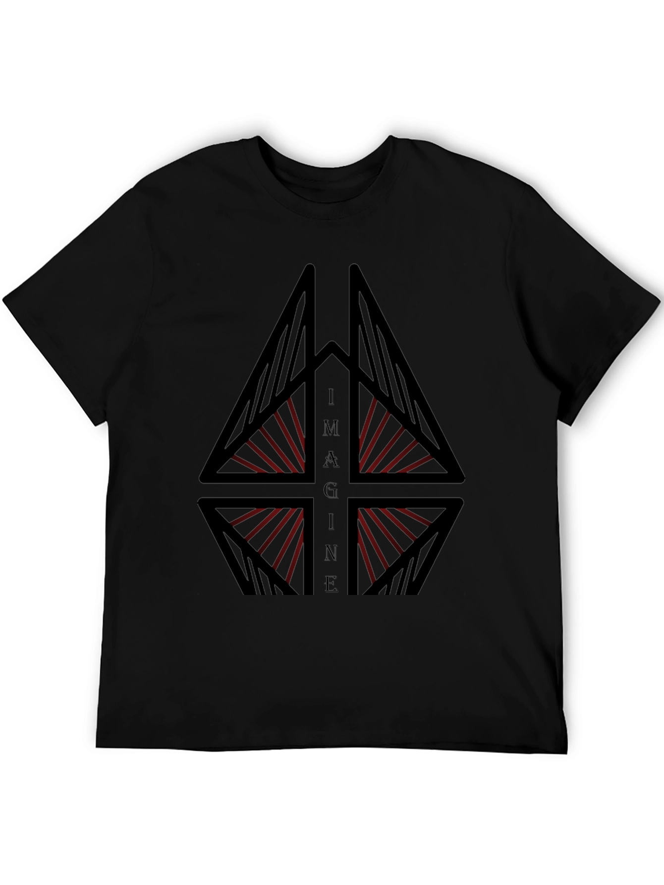 Imagine Graphic Tee - Modern Geometric Design