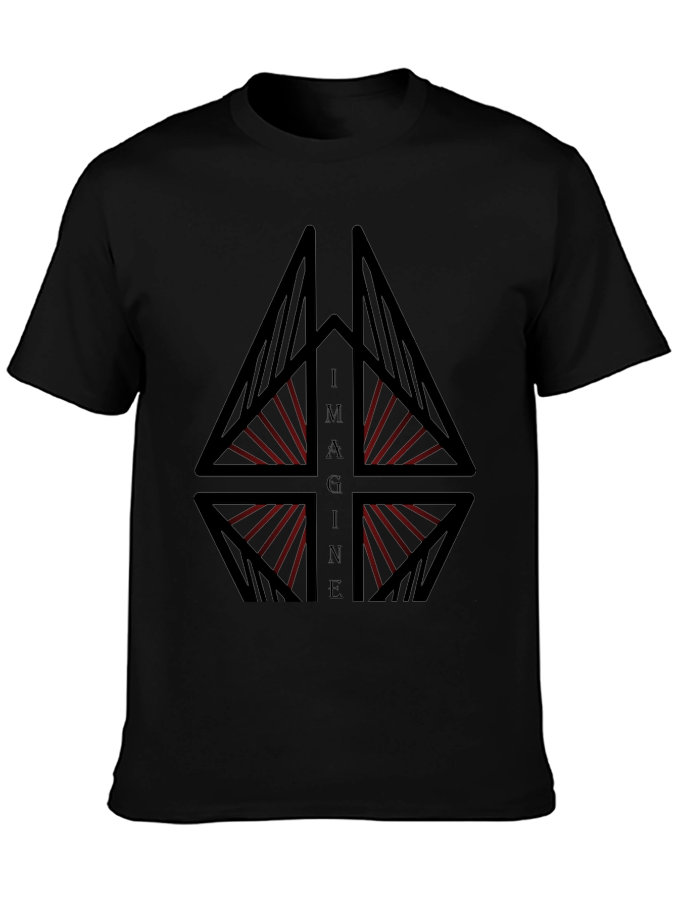 Imagine Graphic Tee - Modern Geometric Design