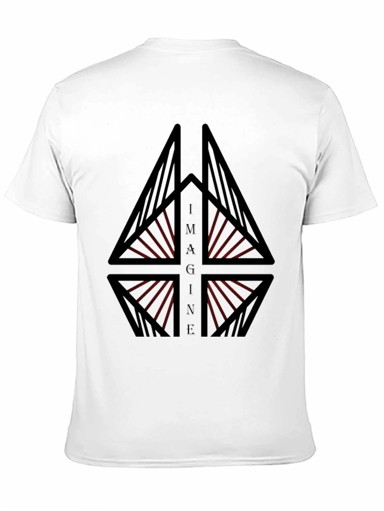 Imagine Graphic Tee - Modern Geometric Design