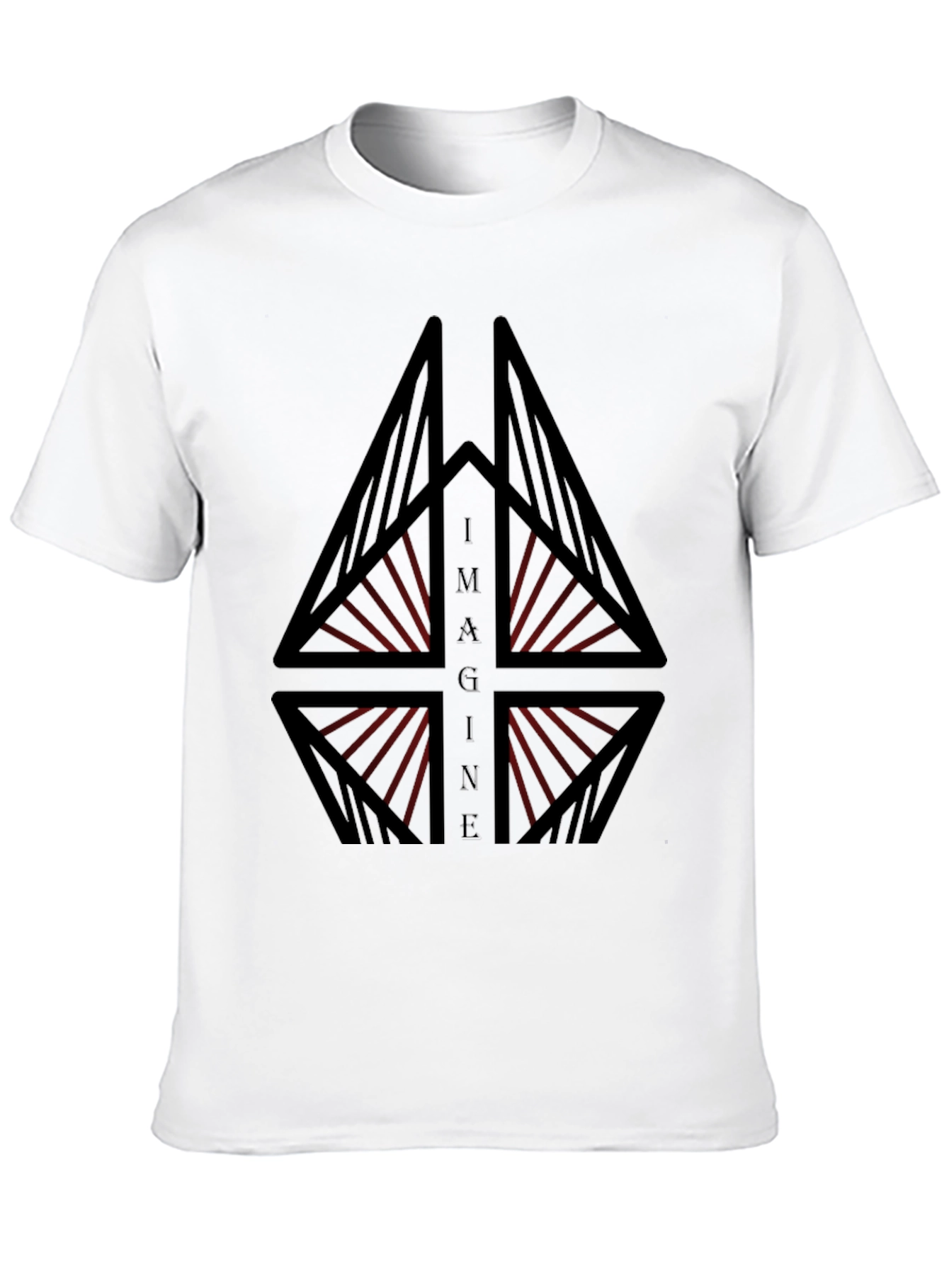 Imagine Graphic Tee - Modern Geometric Design