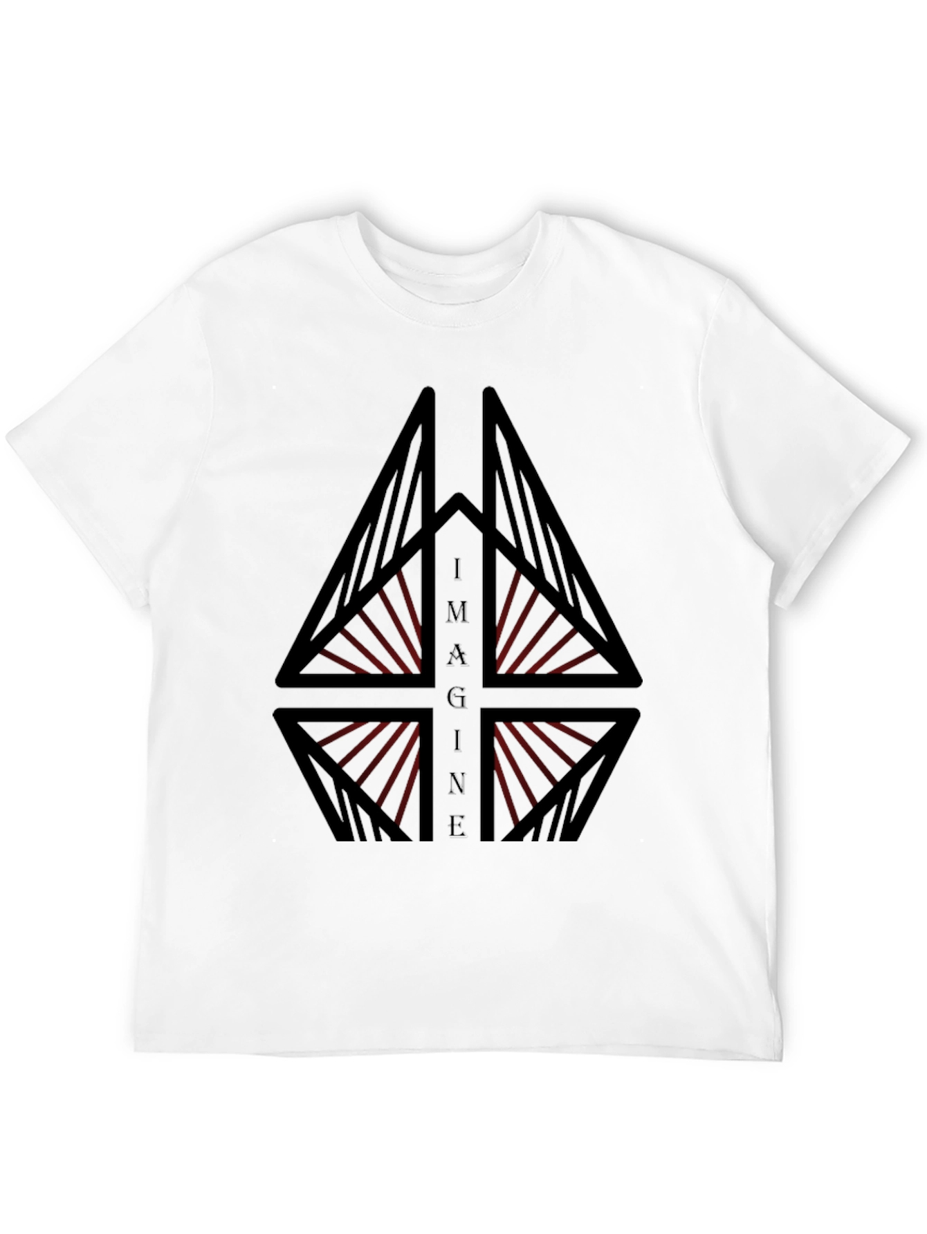 Imagine Graphic Tee - Modern Geometric Design