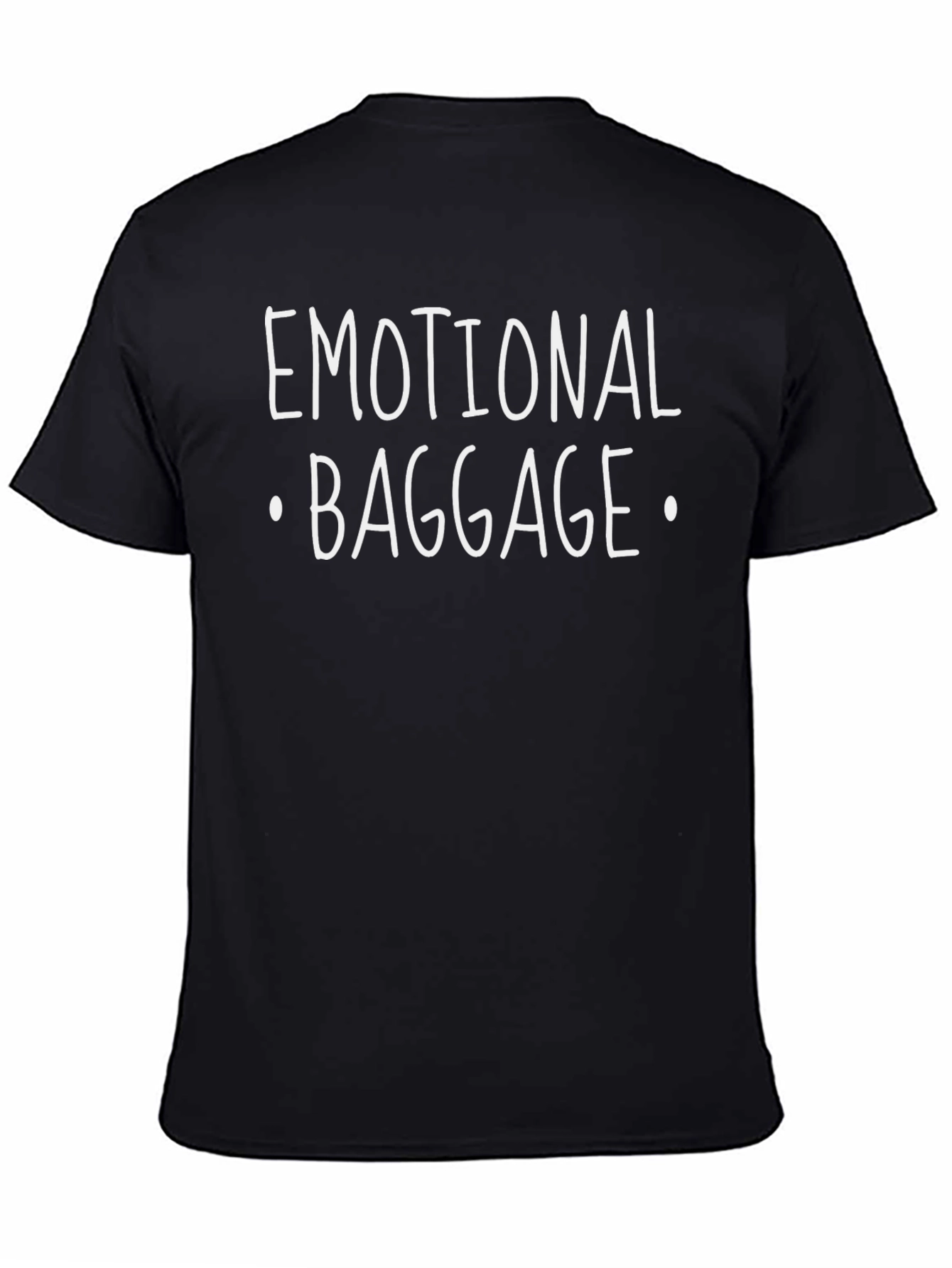 Emotional Baggage T-Shirt -  Black Cotton Blend