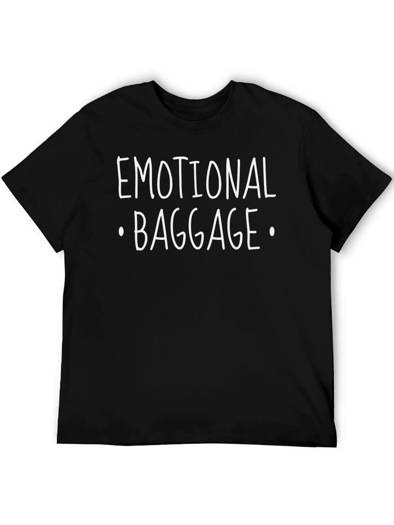 Emotional Baggage T-Shirt -  Black Cotton Blend