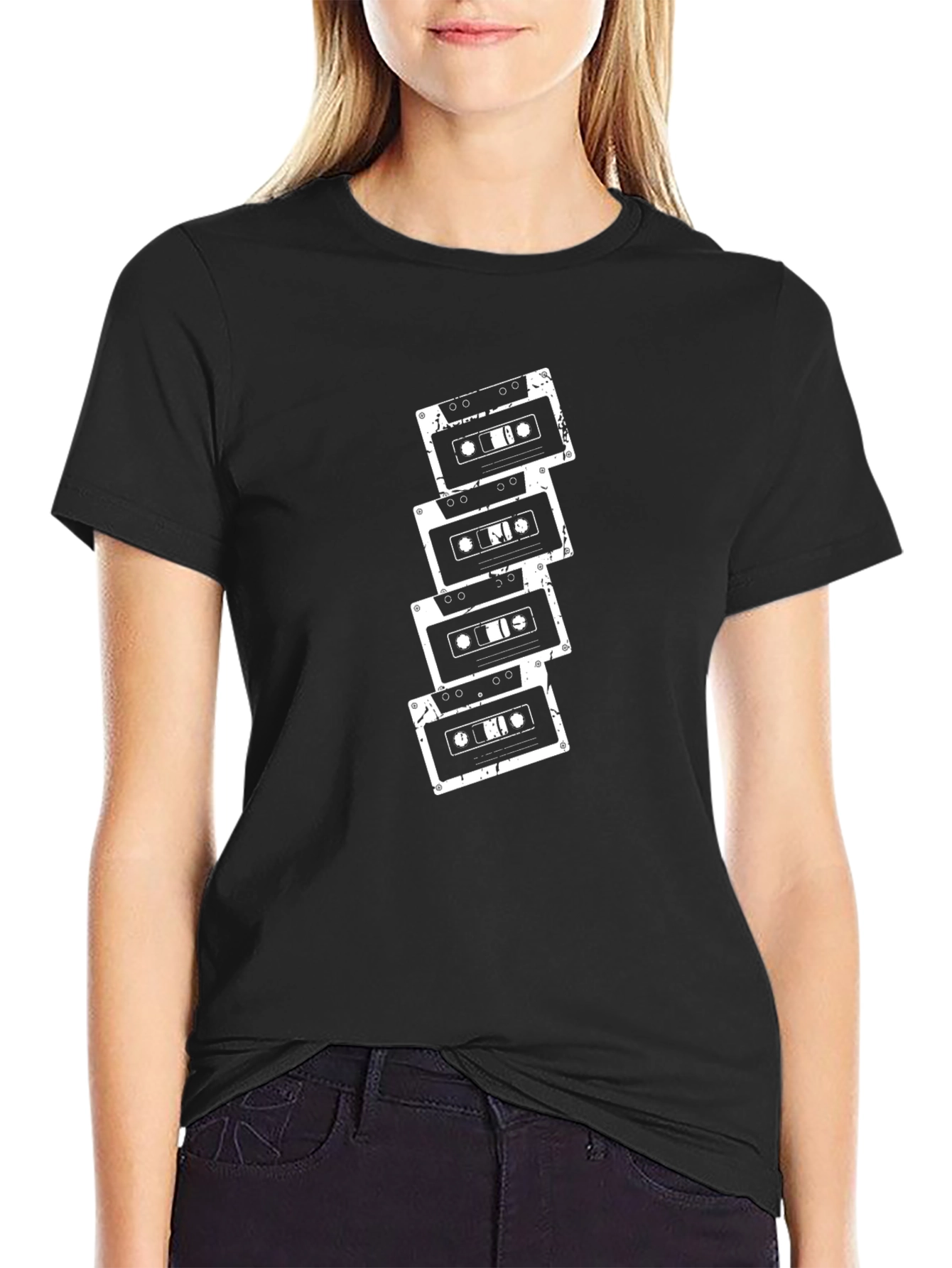 Retro Cassette Tape Graphic Tee - Classic Style