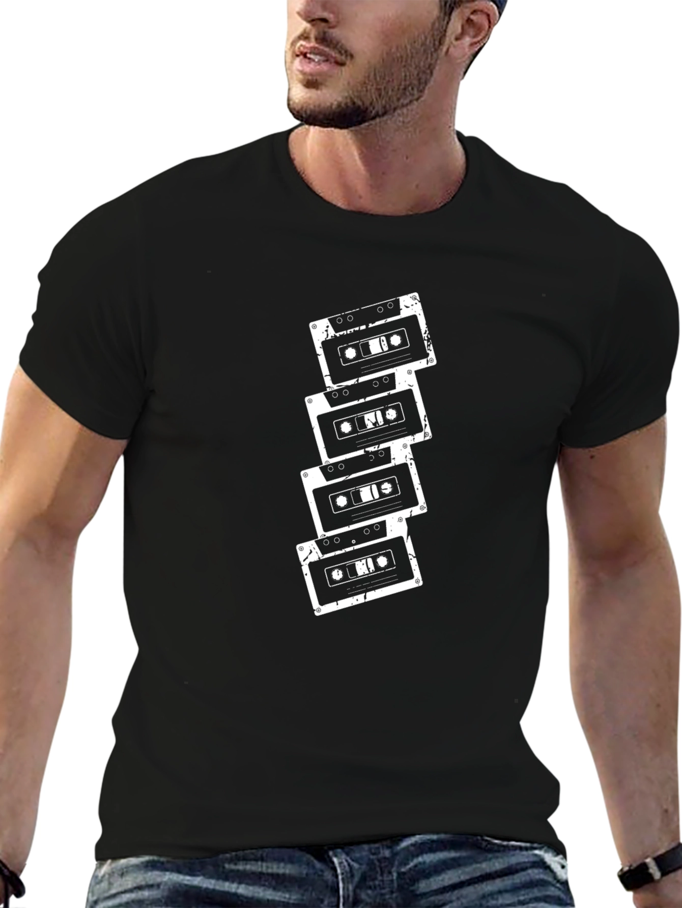 Retro Cassette Tape Graphic Tee - Classic Style