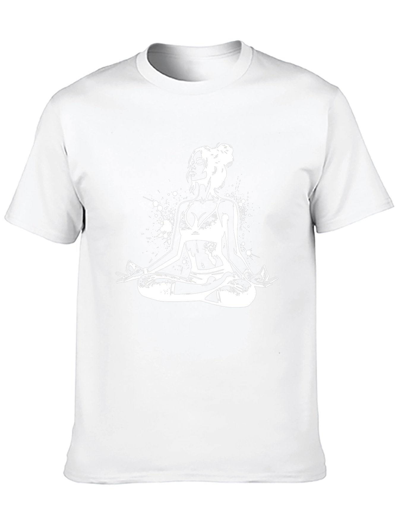 Yoga Woman Graphic Tee - Black Cotton Blend