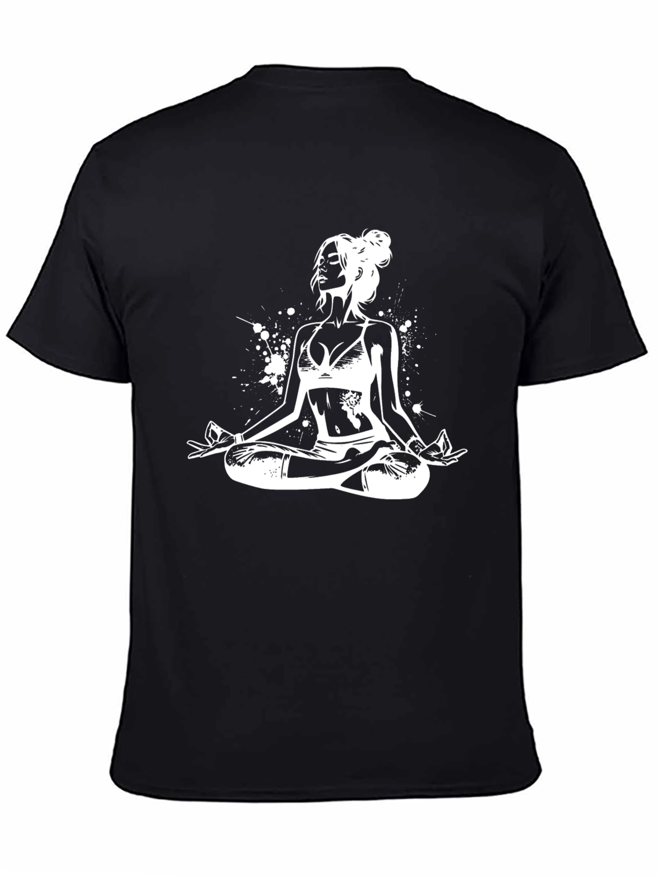 Yoga Woman Graphic Tee - Black Cotton Blend
