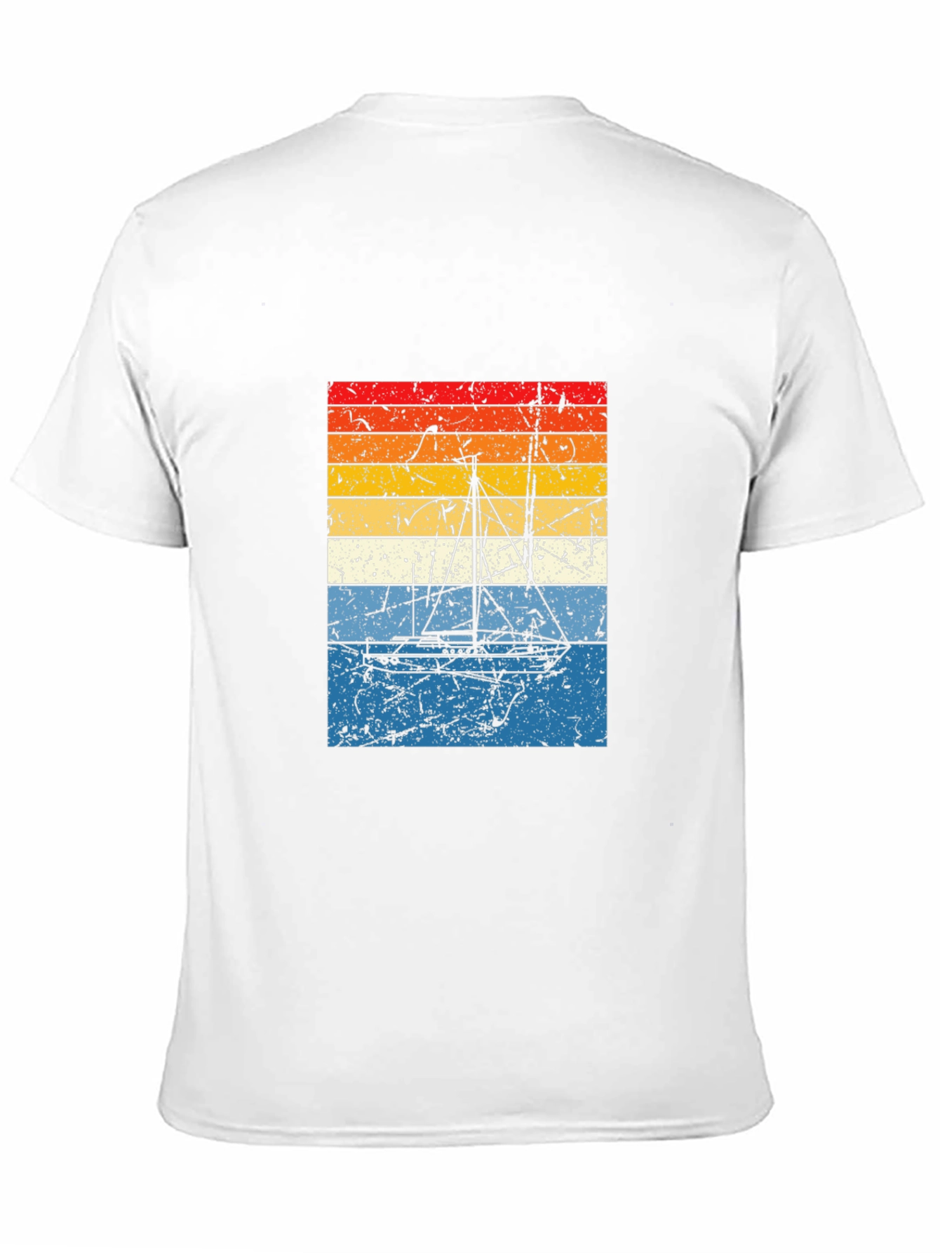 Retro Sunset Sailboat Graphic Tee