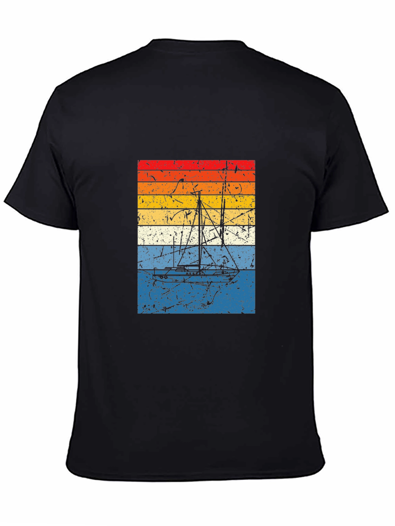 Retro Sunset Sailboat Graphic Tee